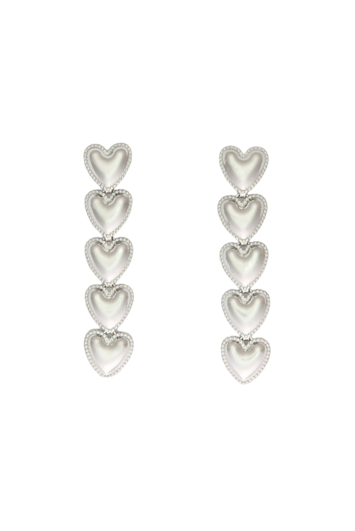 Studs oorbellen met hartjes Zilver SOFIZARE