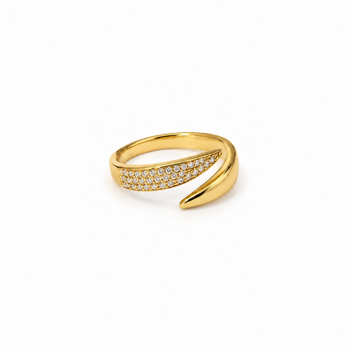 Ring wrap met pavé zirkonia