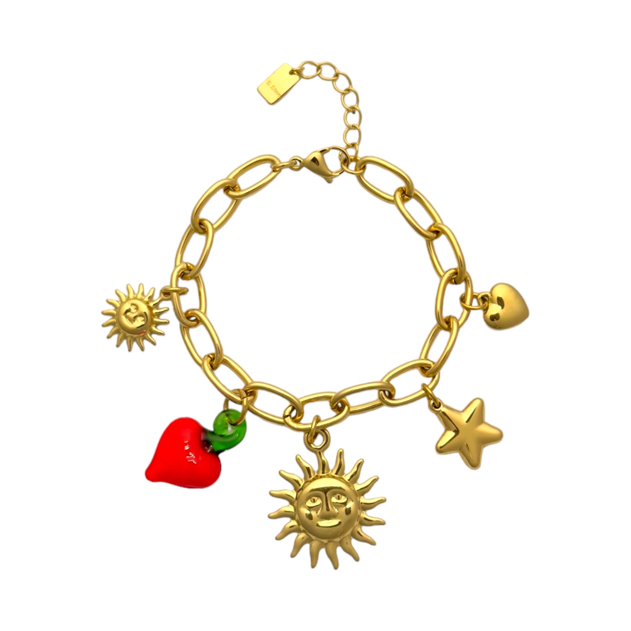 Bracelet charms stellar and strawberry