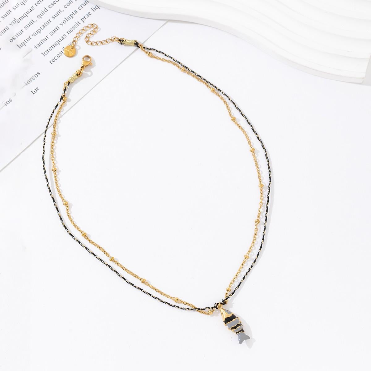 Double fish ketting