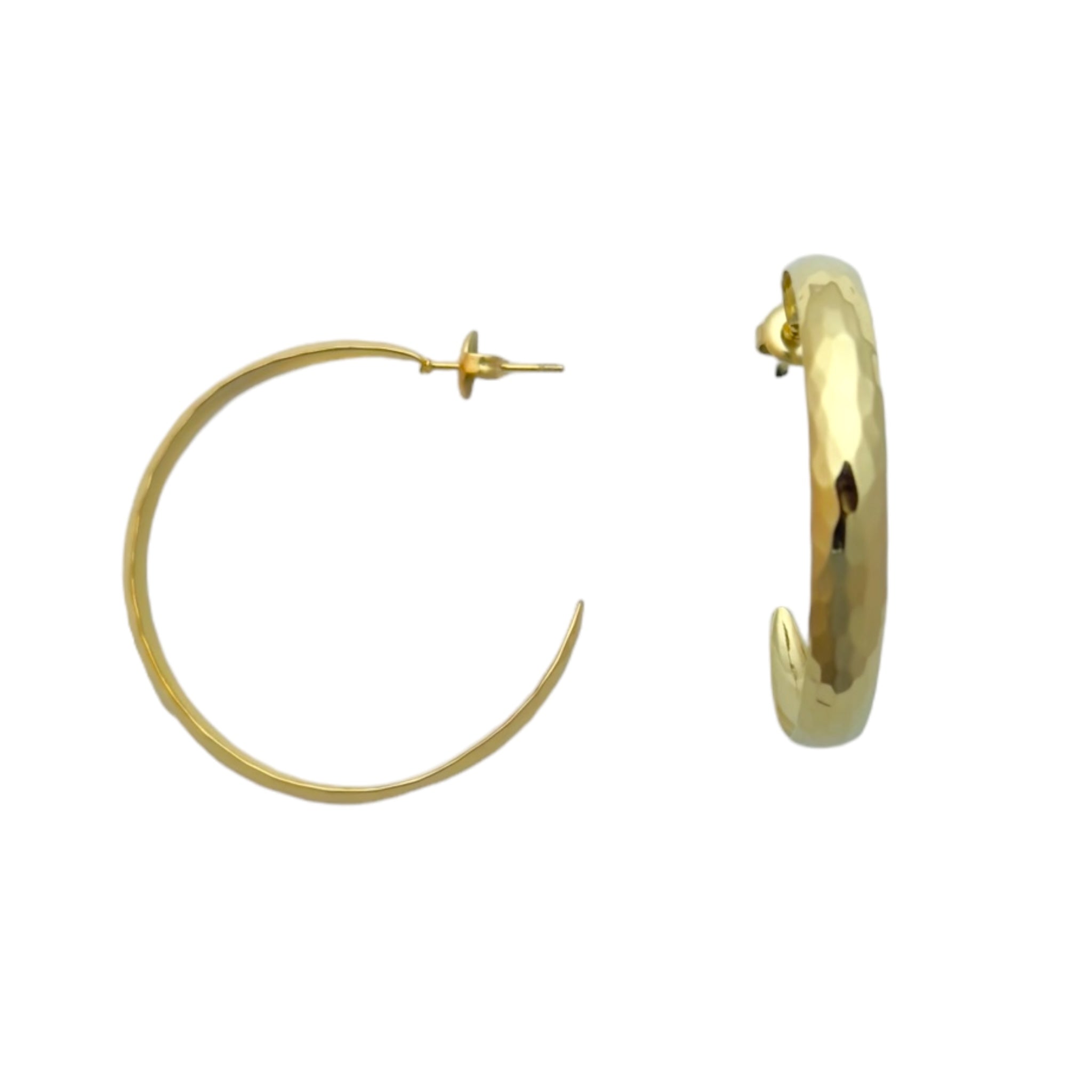 Earring thin crescent hoops earrings