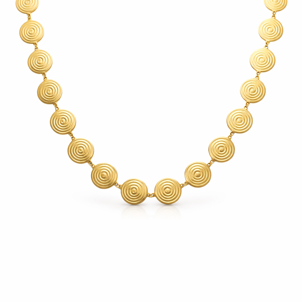 Spiral statement necklace