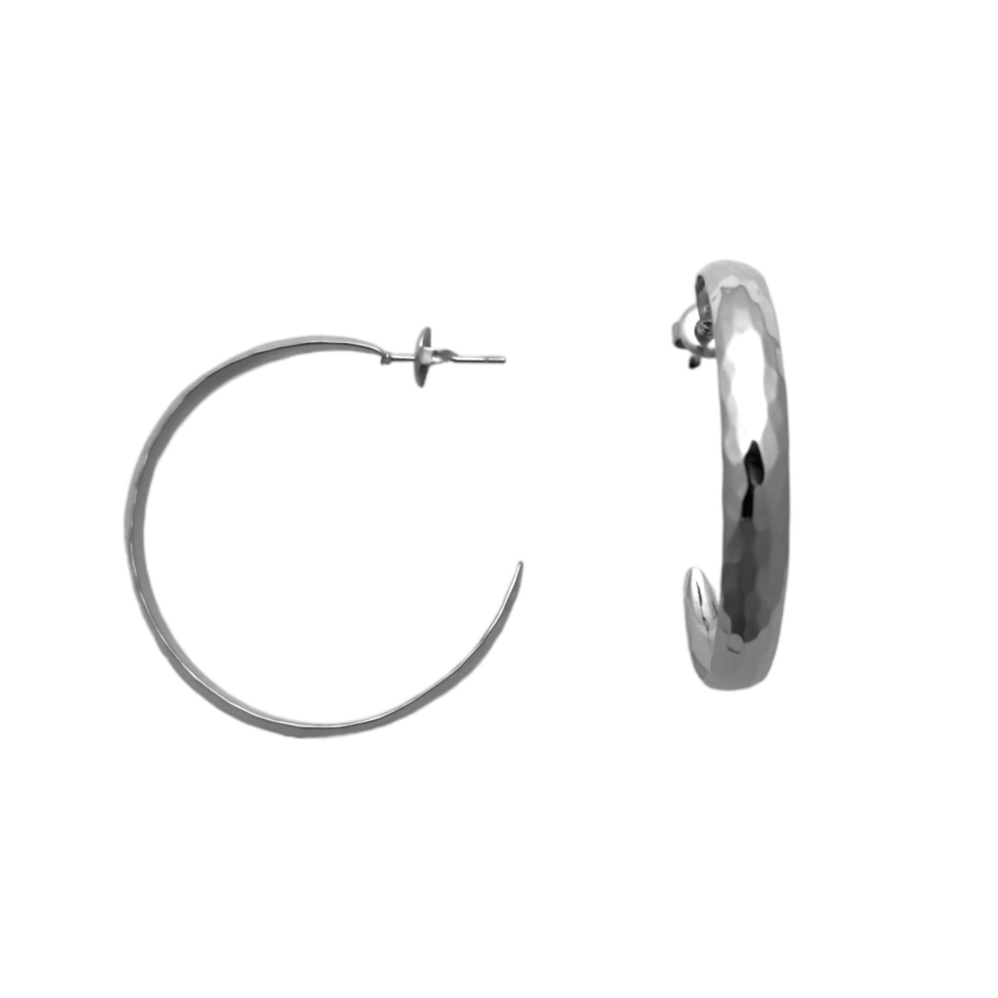 Earring thin crescent hoops earrings