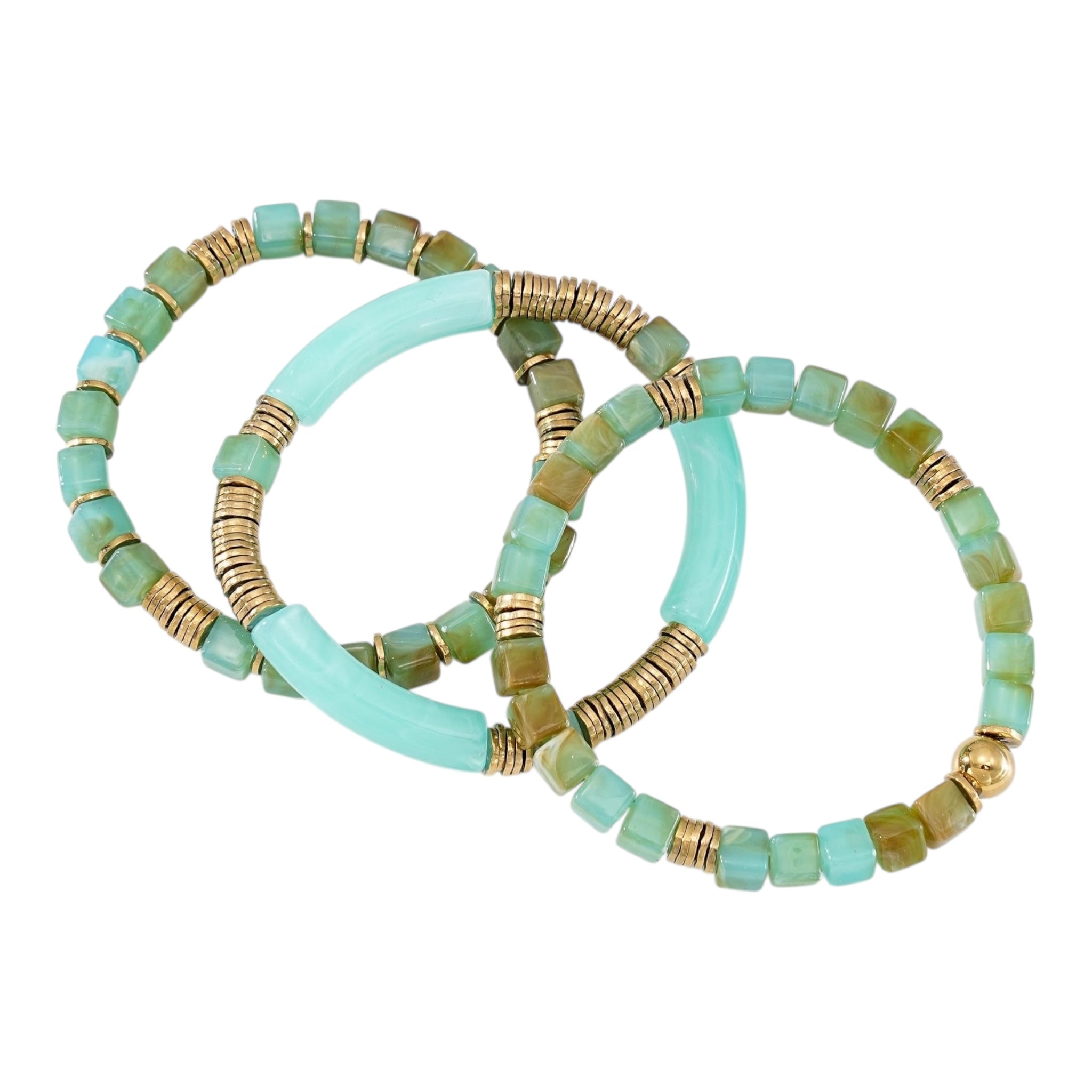 Beaded 3-piece bracelet set