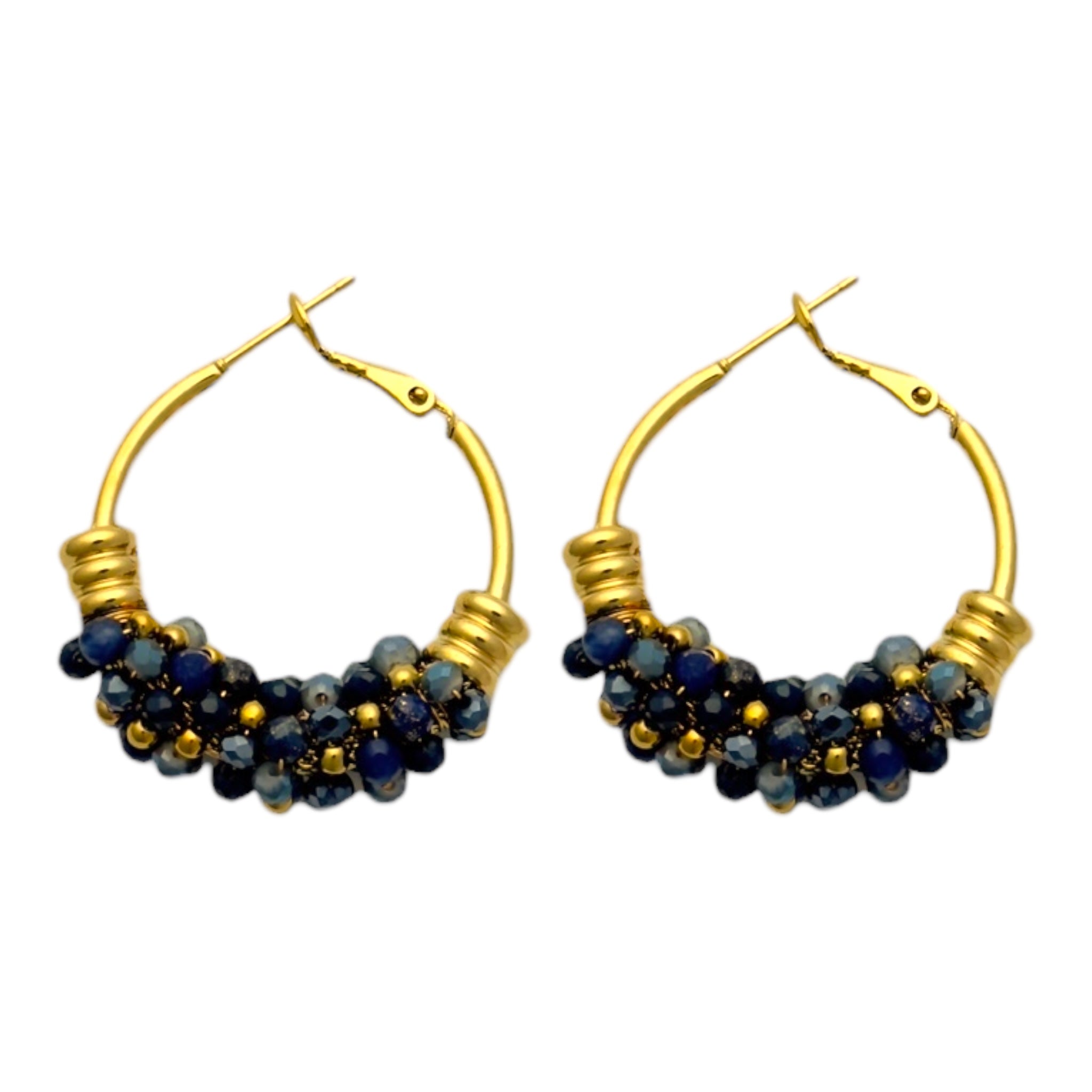 Earrings with beads