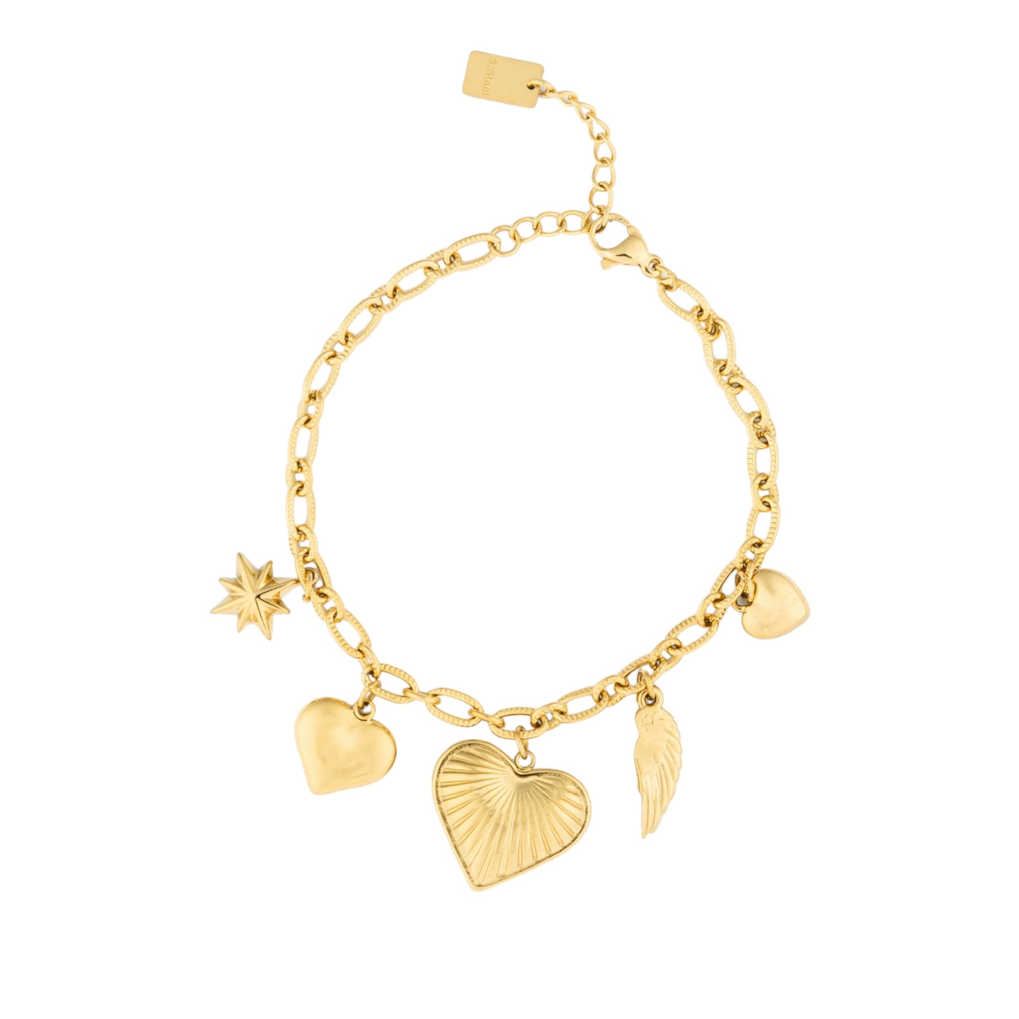 Love bracelet with rich charms