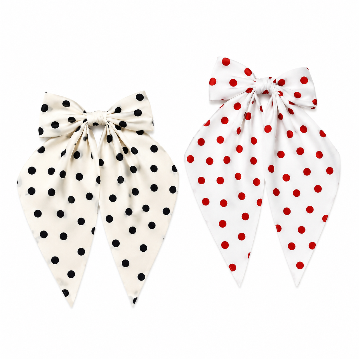 Polka dot hair bow