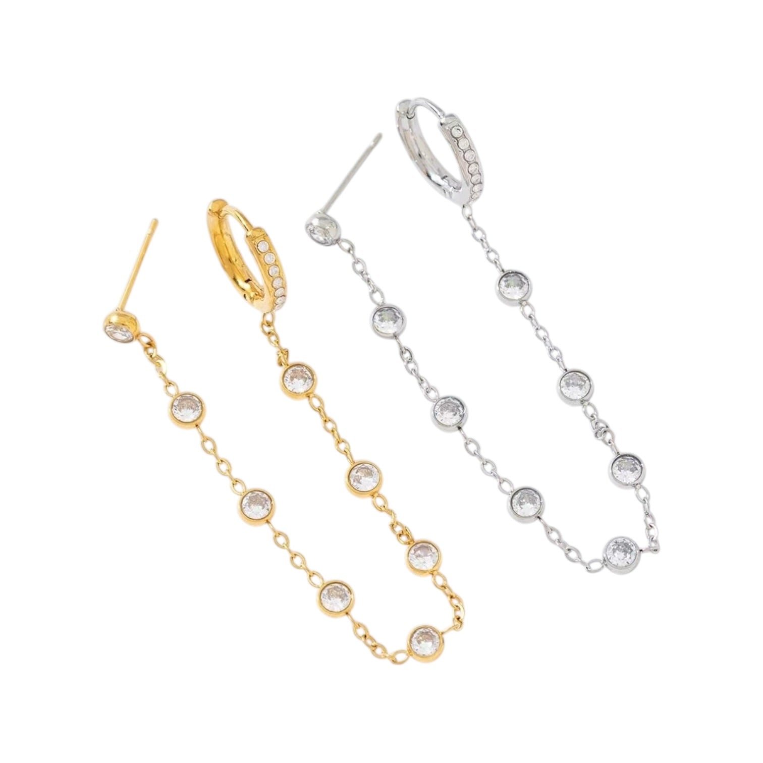 Strassy strass oorbellen ( single oorbel )