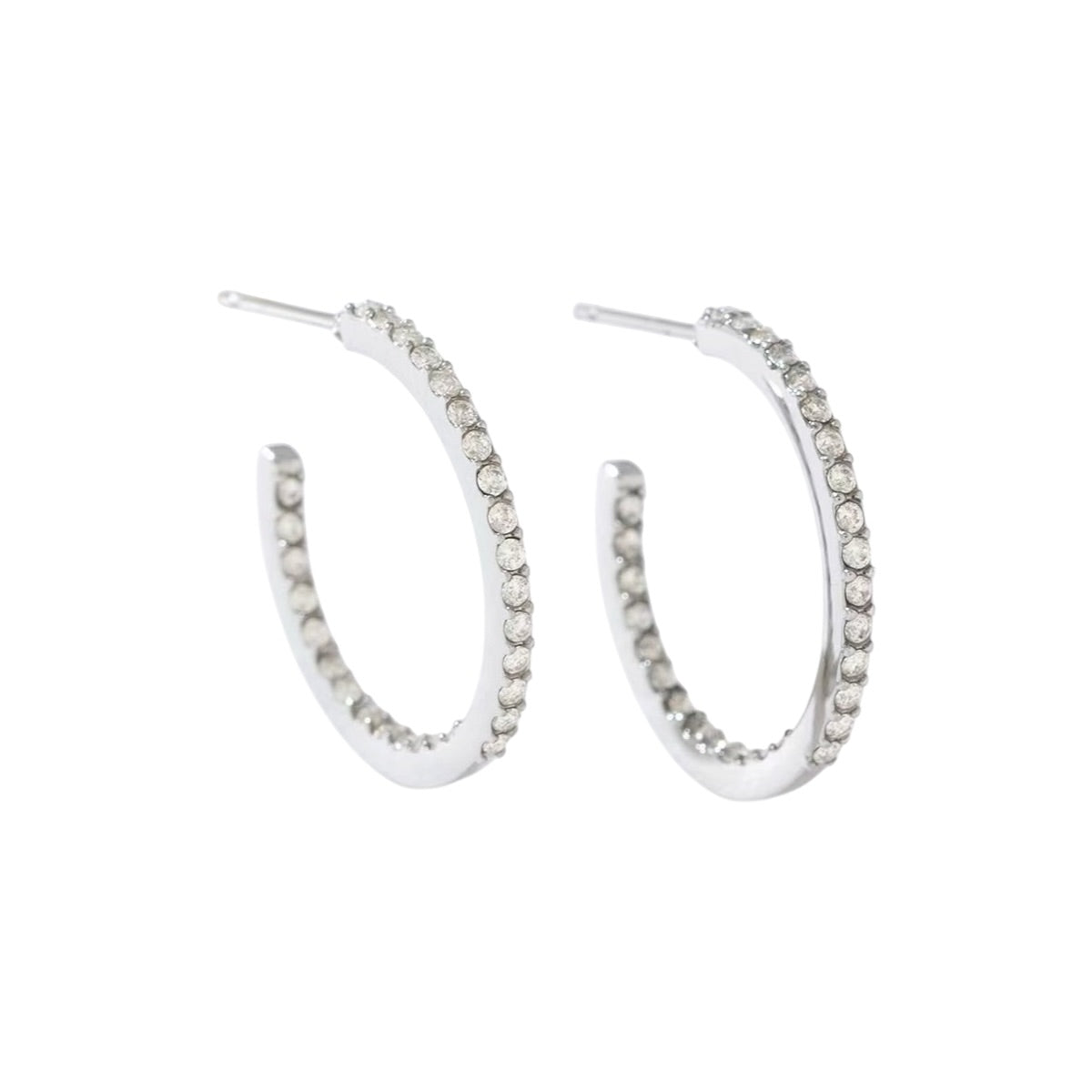Isis strass hoops oorbellen