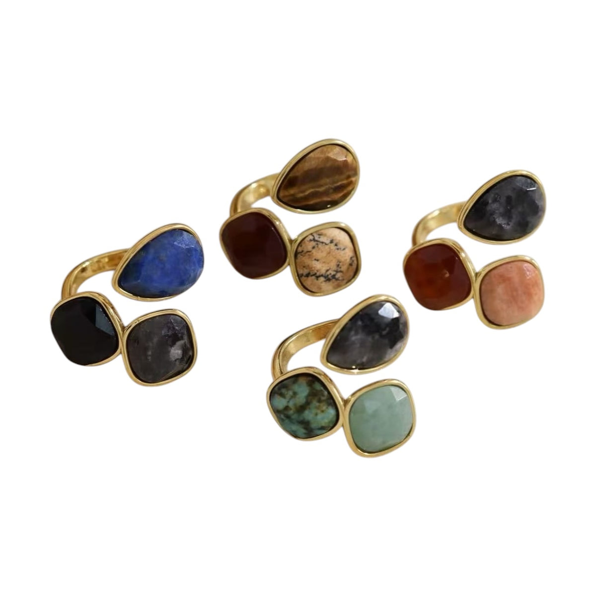 Line edelsteen ring