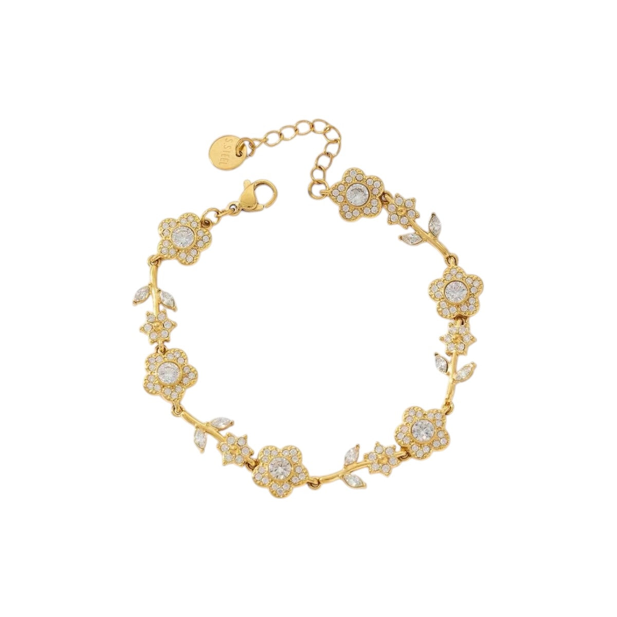 Flowers strass armband