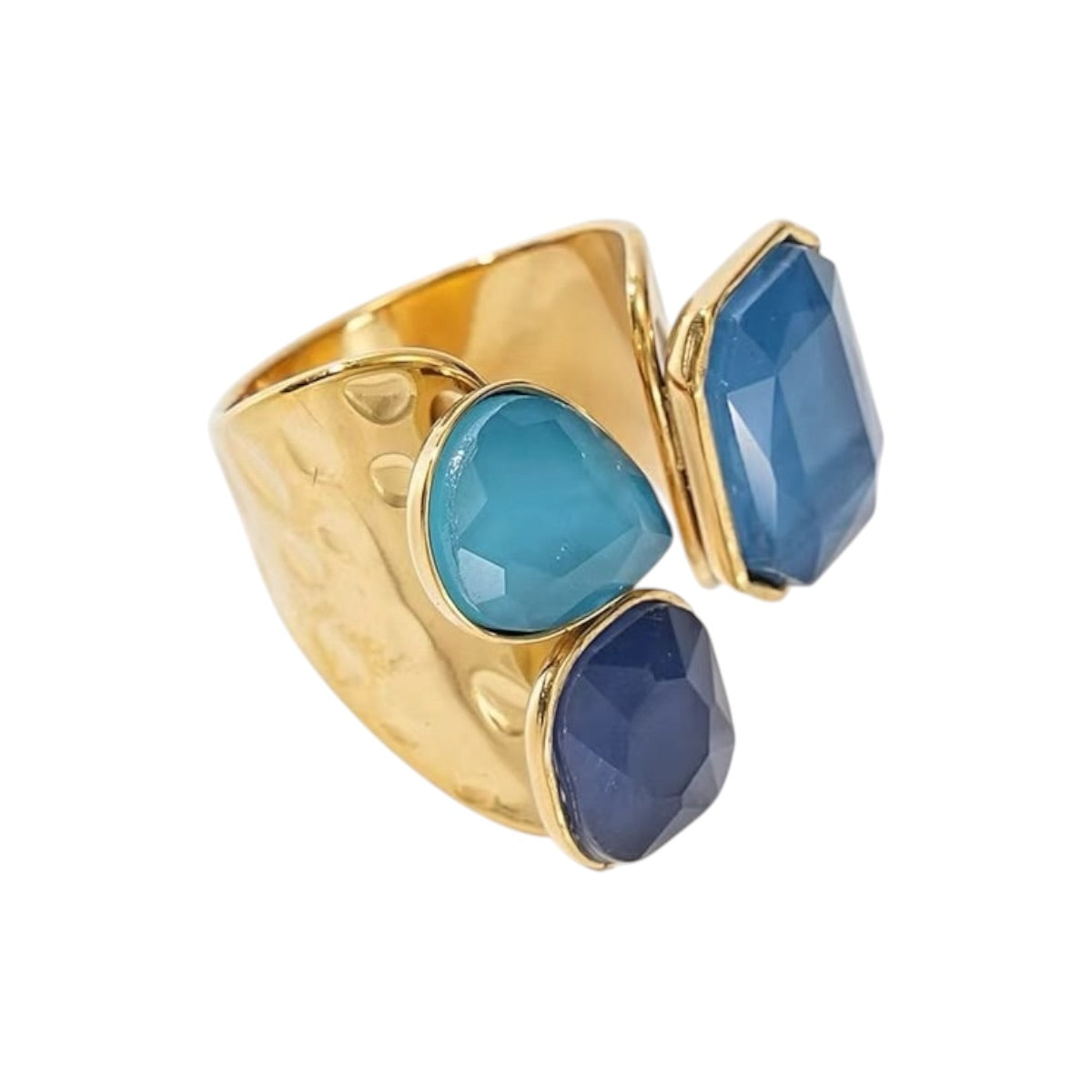 Triple stone statement ring