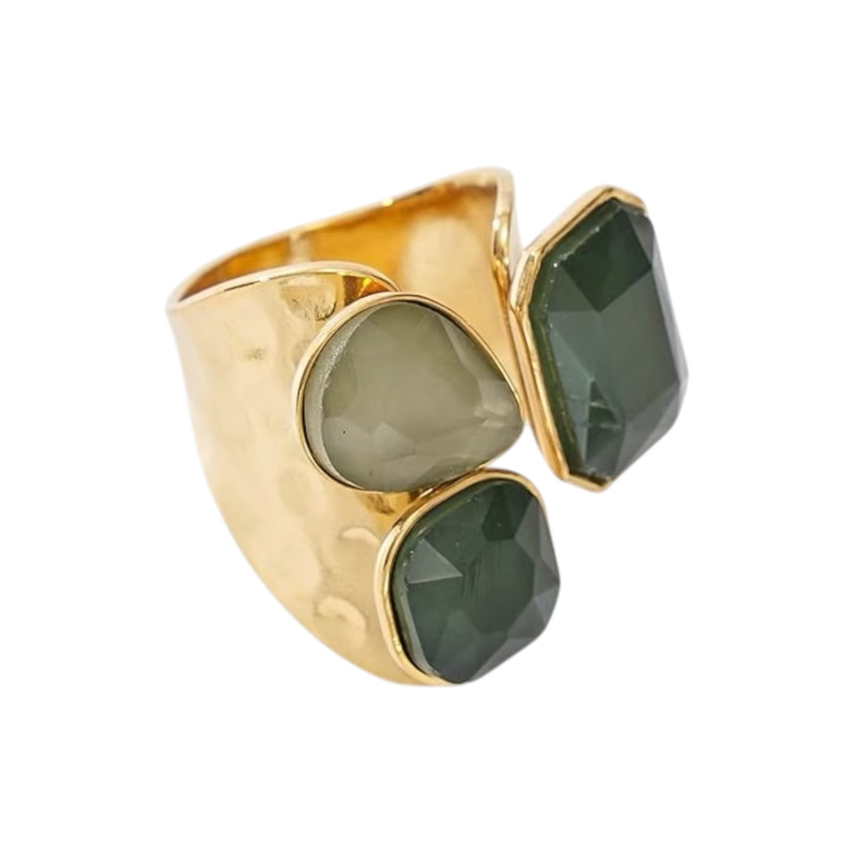 Triple stone statement ring