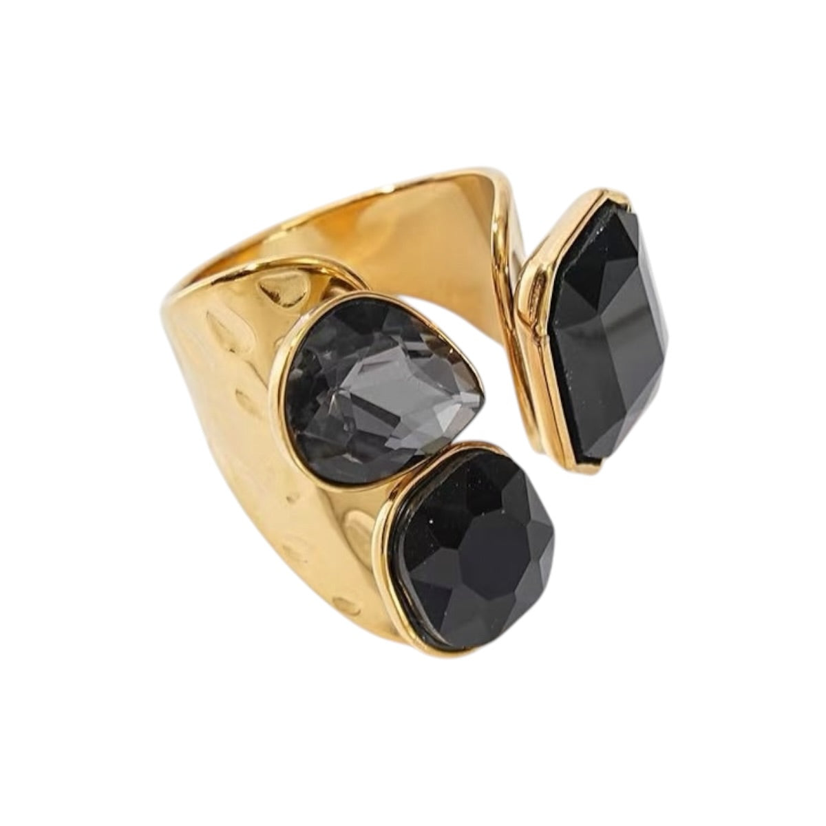 Triple stone statement ring