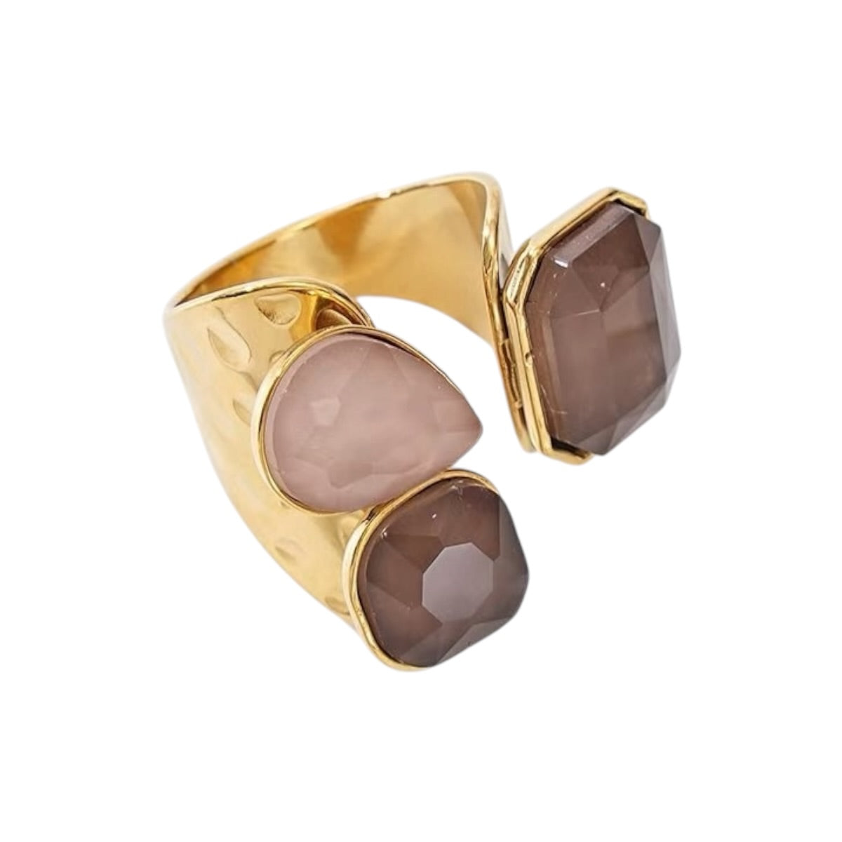 Triple stone statement ring