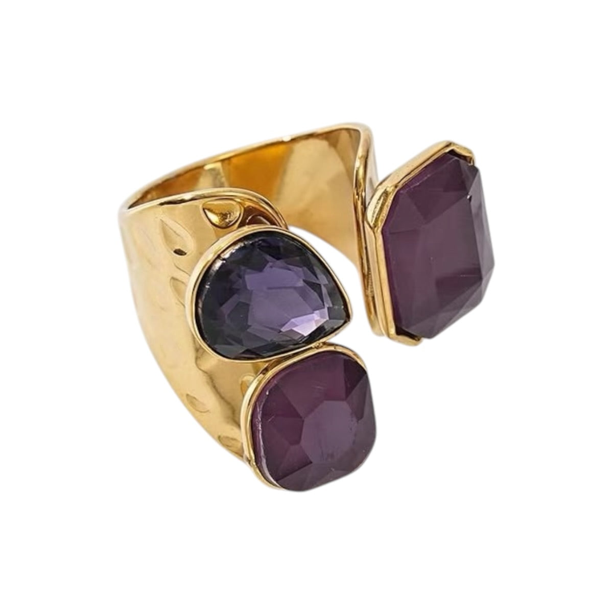 Triple stone statement ring