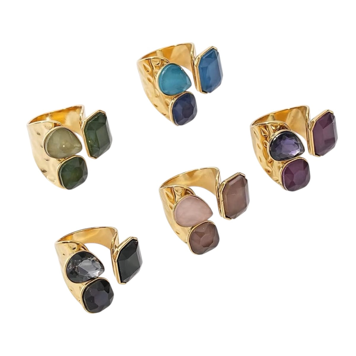 Triple stone statement ring
