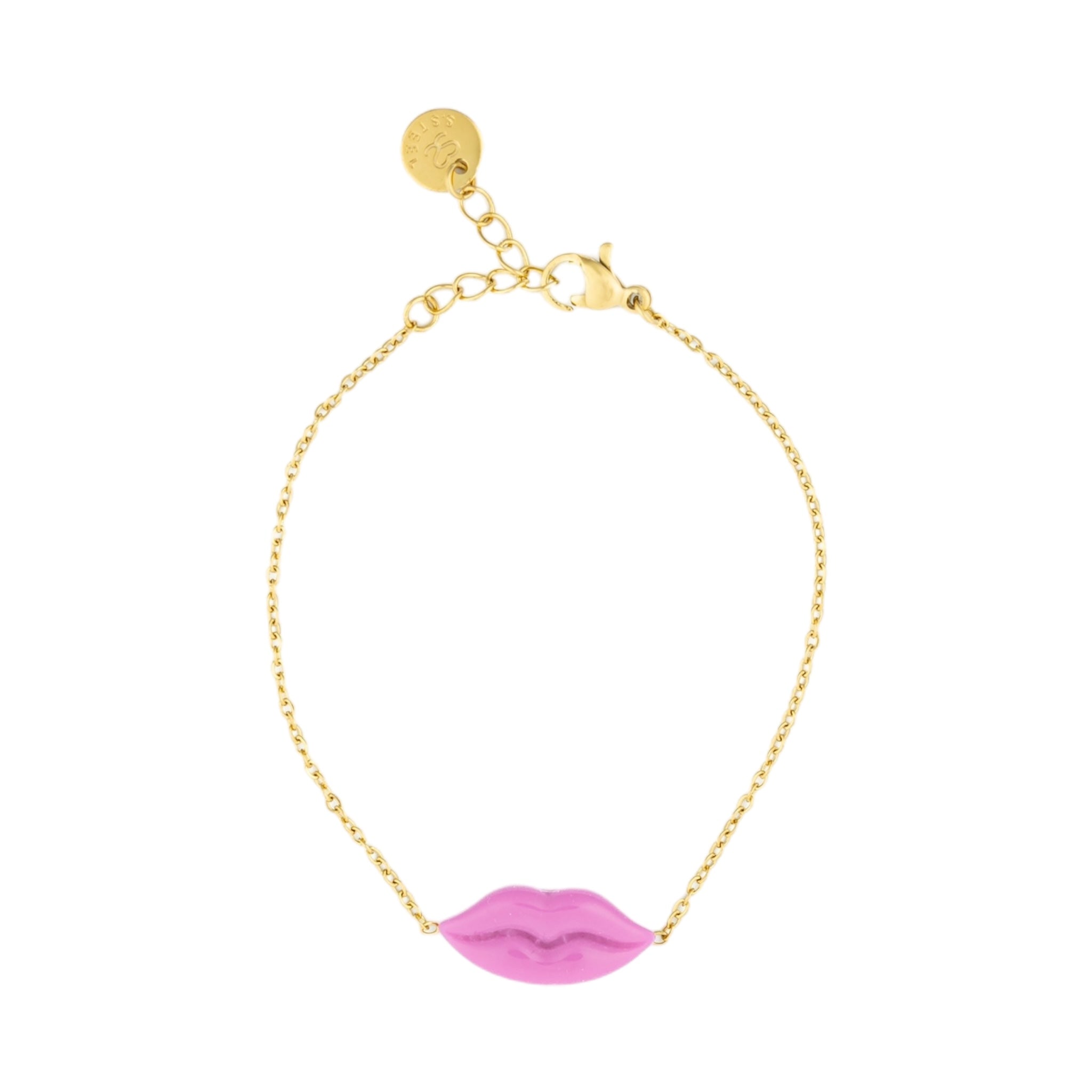 Pink lips bracelet