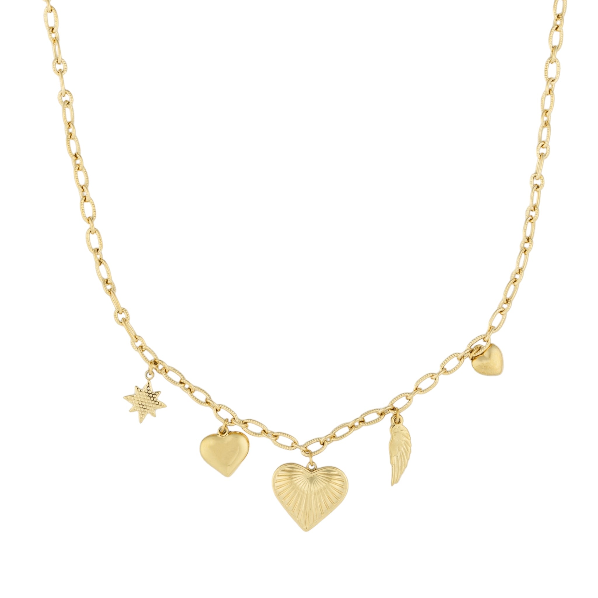 Love necklace with rich charms 