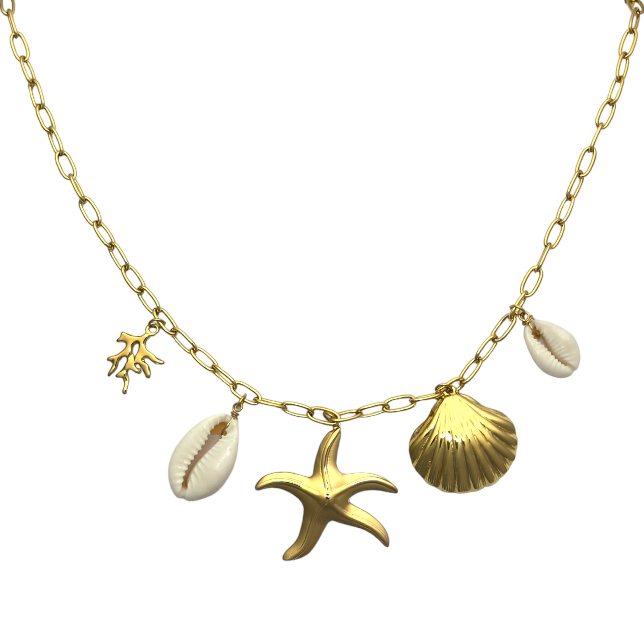 Statement starfish necklace