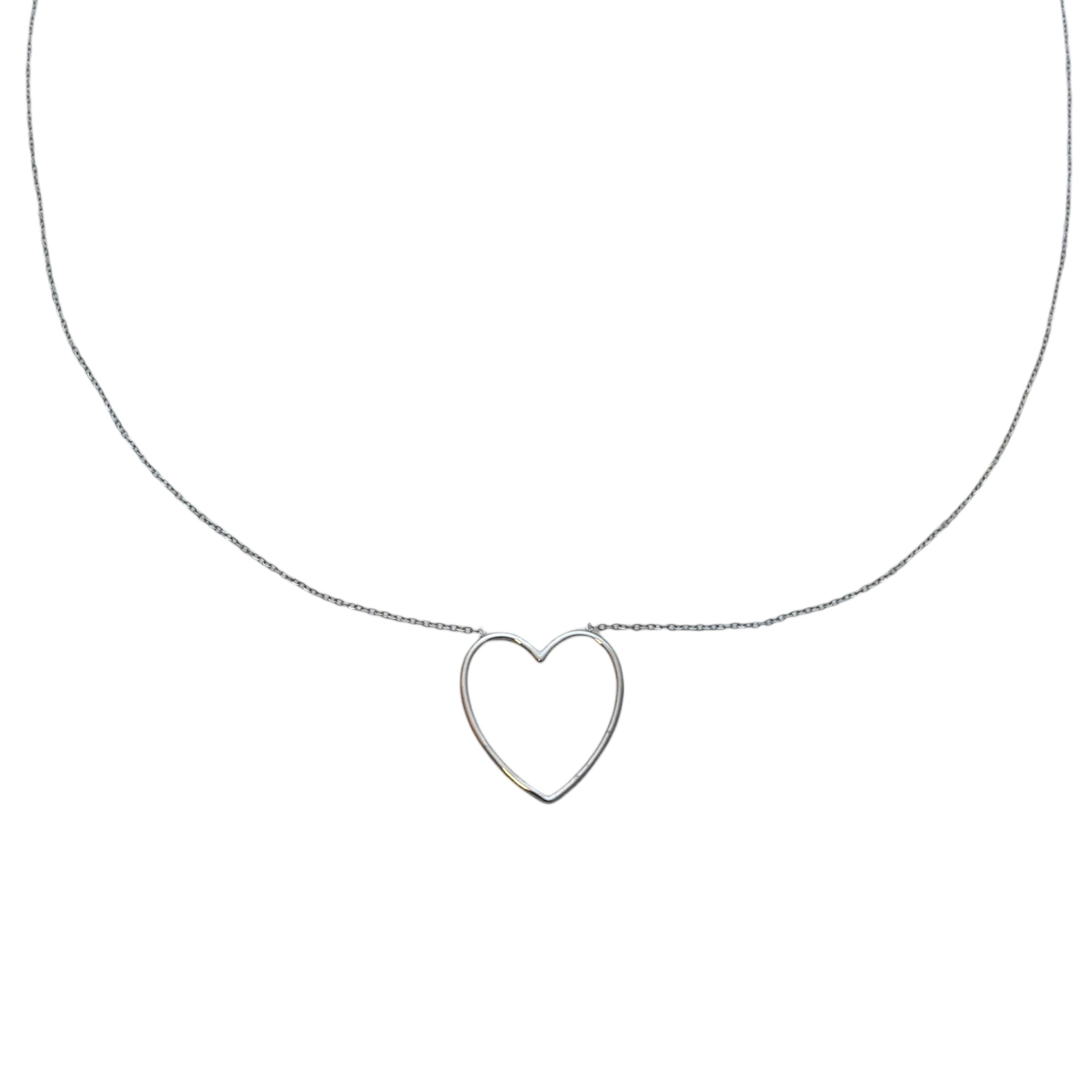 Simple open heart necklace