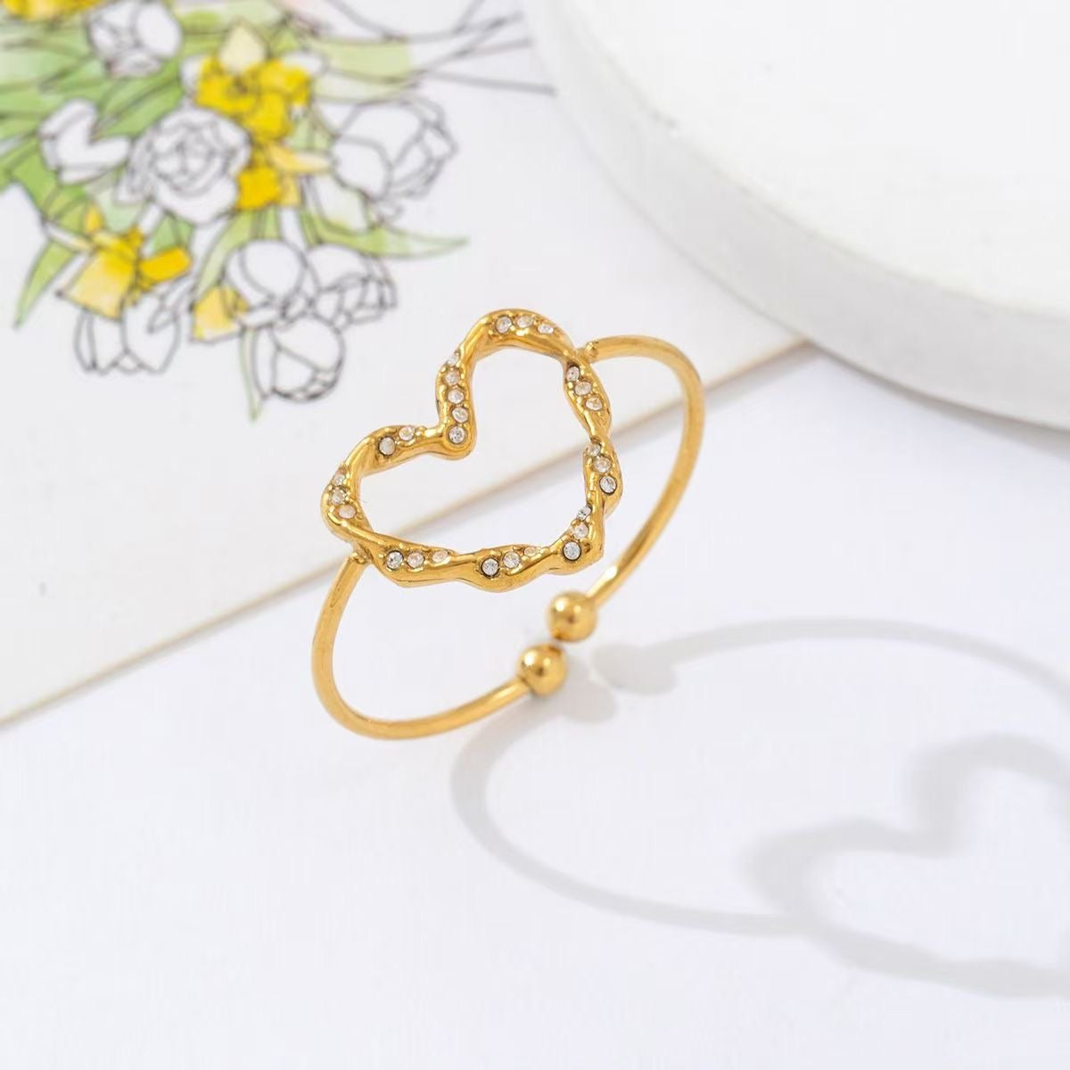 Strassy open hart ring