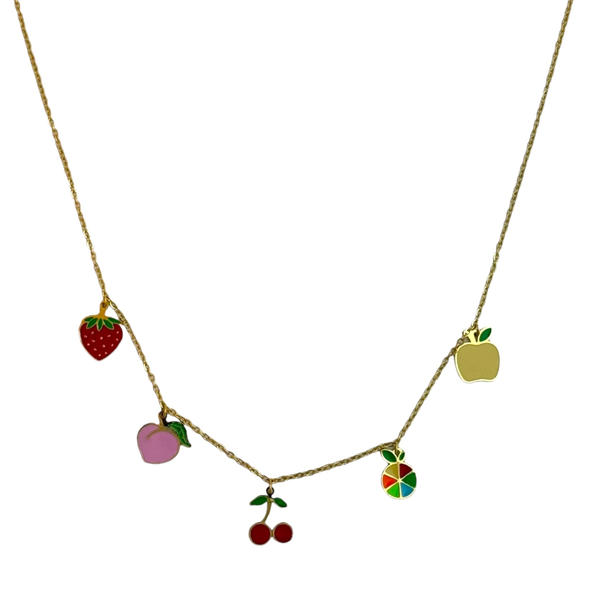 Necklace with fruit charms