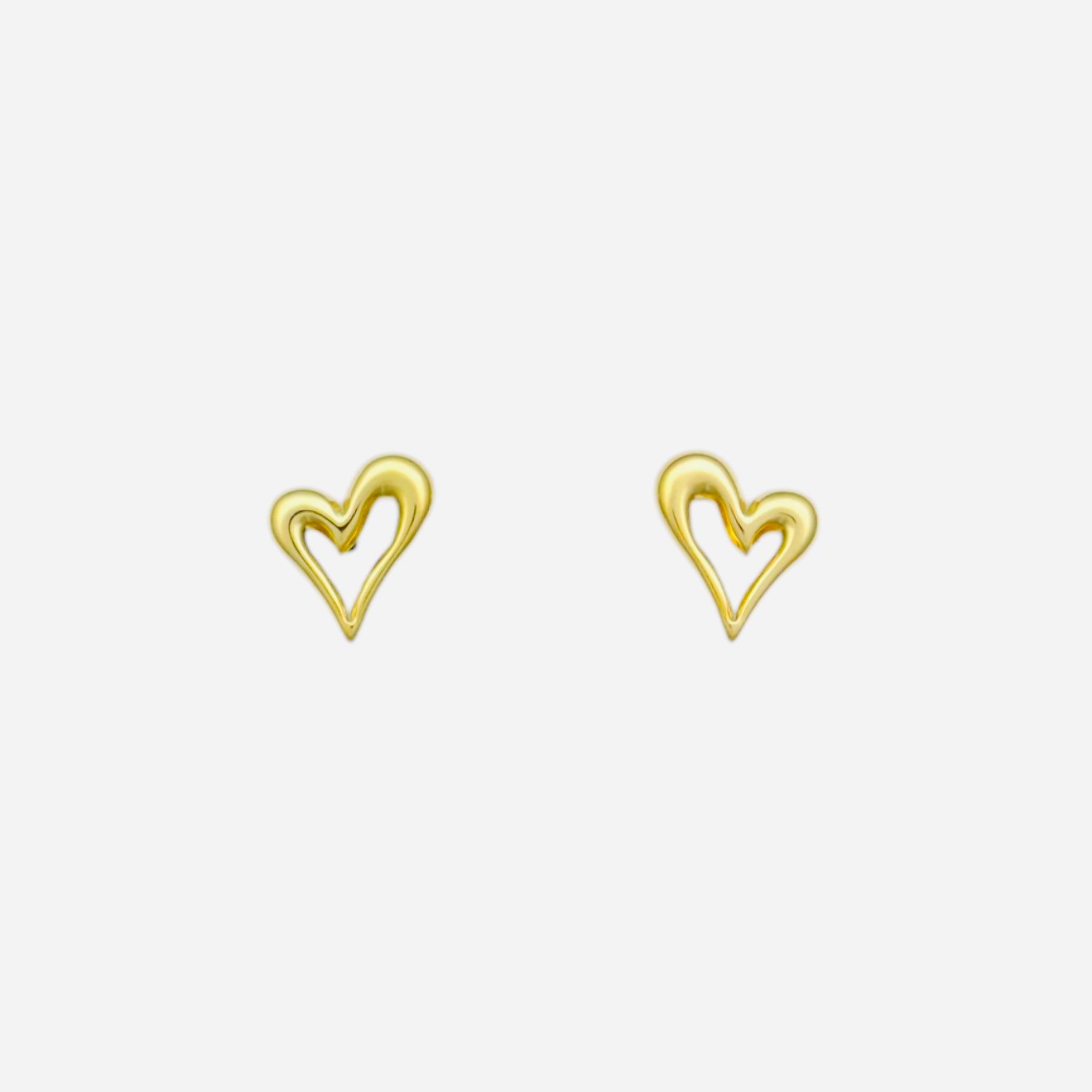 Open heart Studs oorbellen