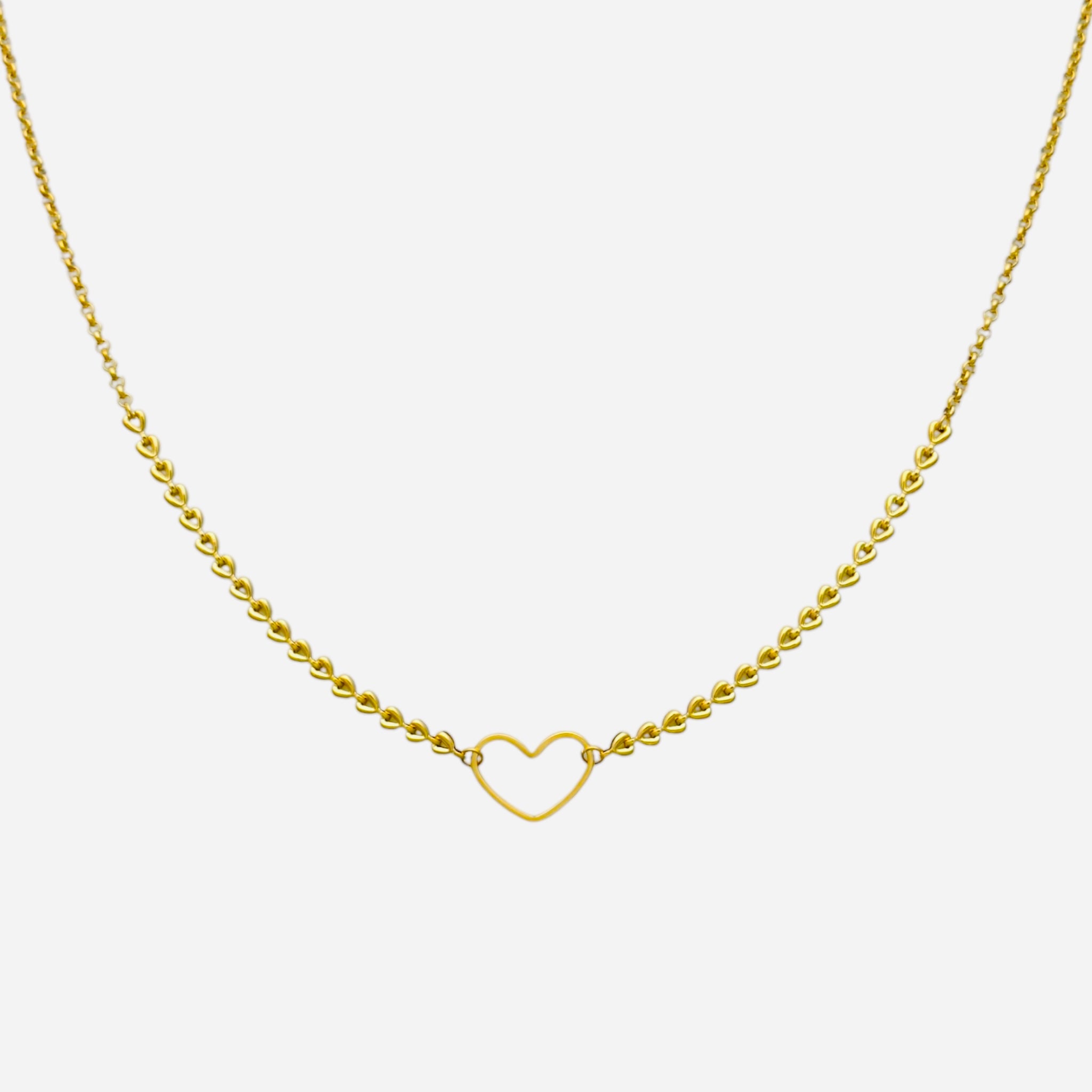 Simpel hart ketting – RVS ketting groothandel | SOFIZARE