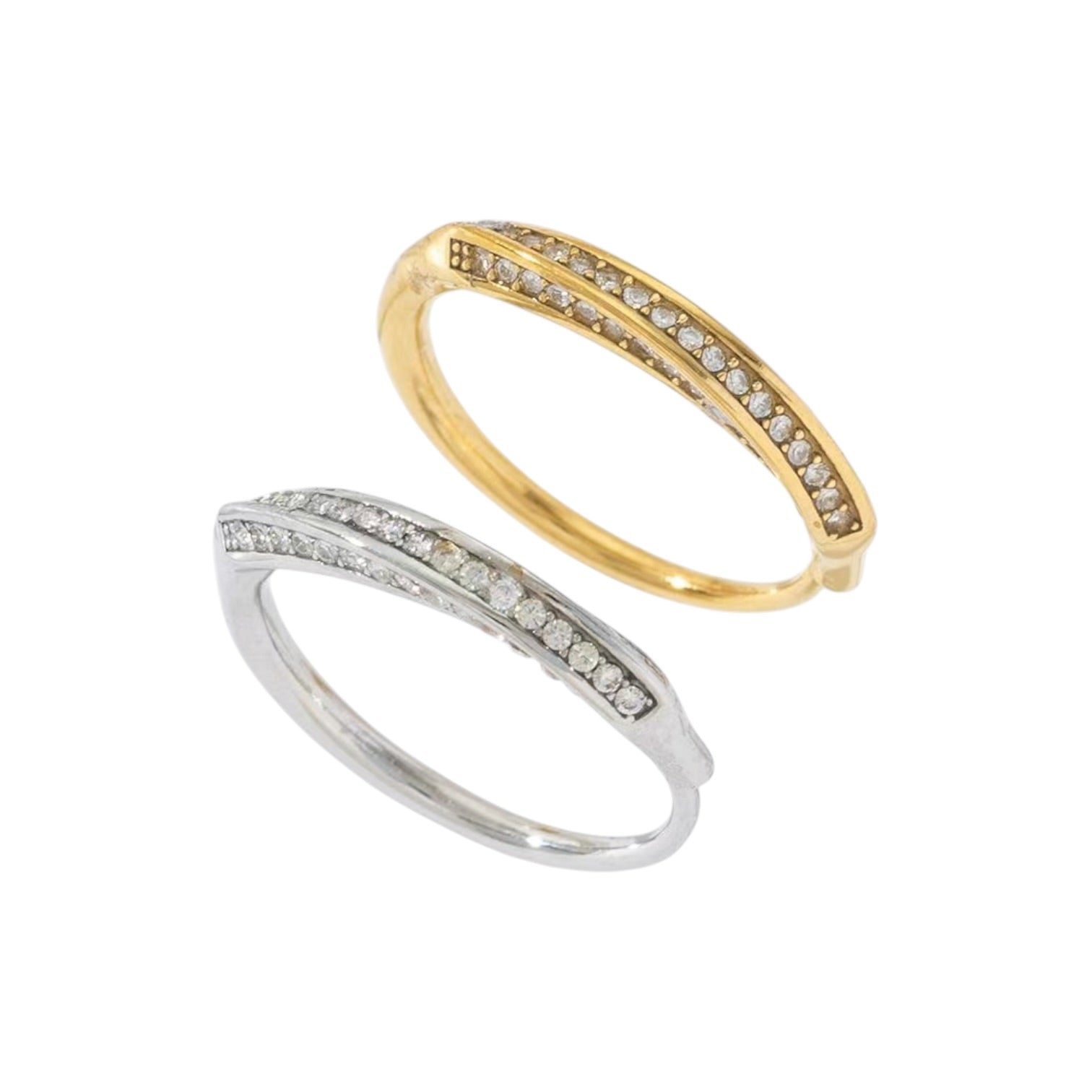 Double twist strass ring
