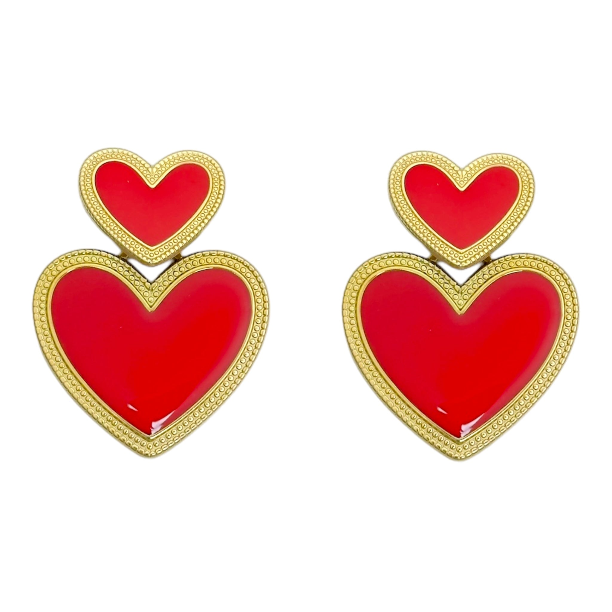 Statement colored Heart Earrings