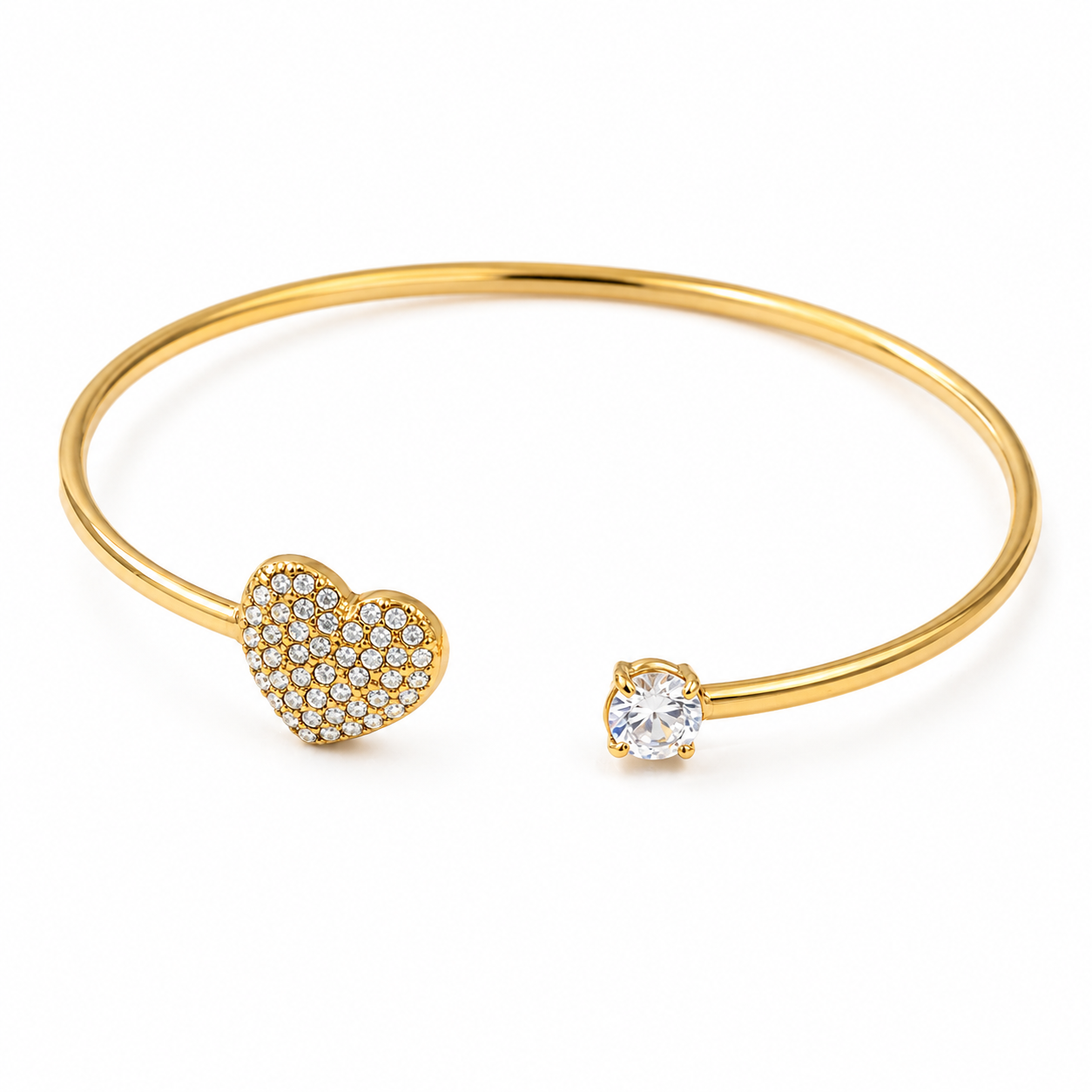 Sparkly heart bangle