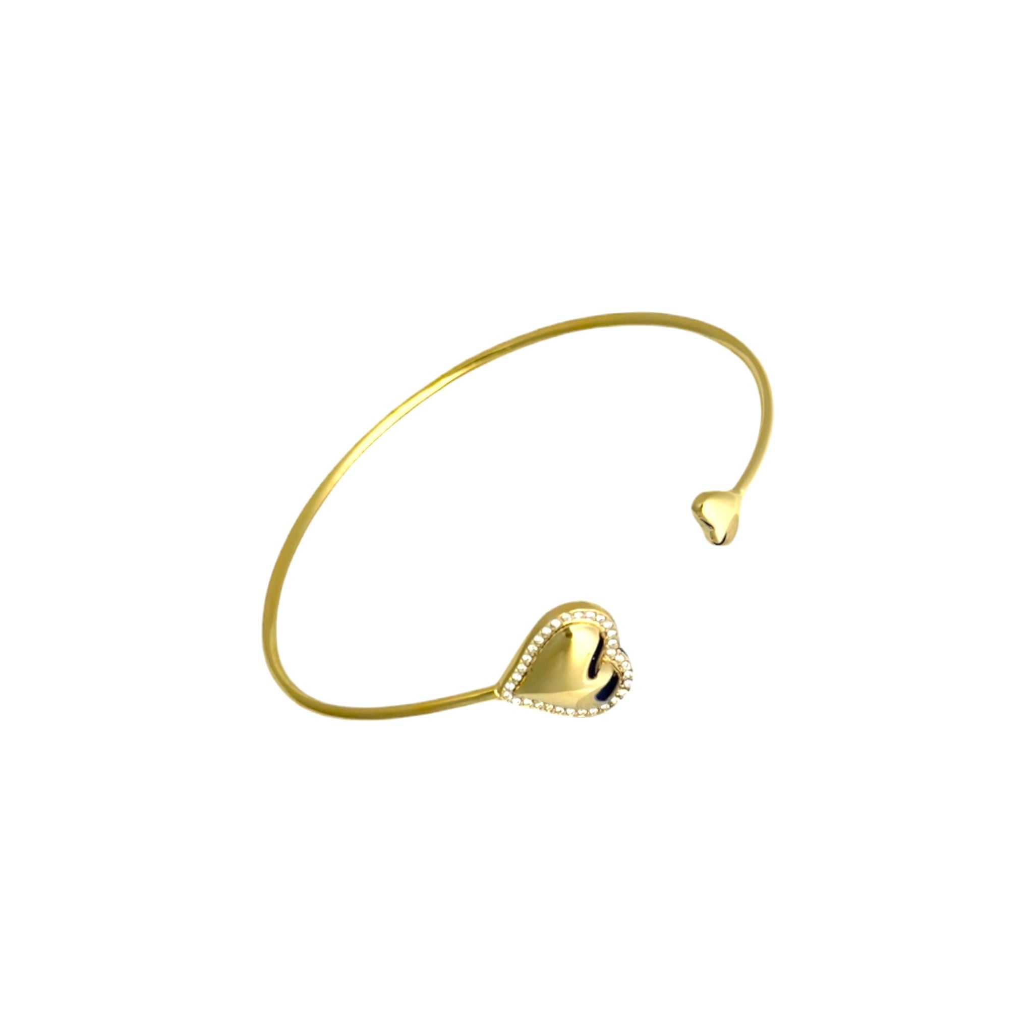 Strass Heart Bangle – RVS armband groothandel | SOFIZARE