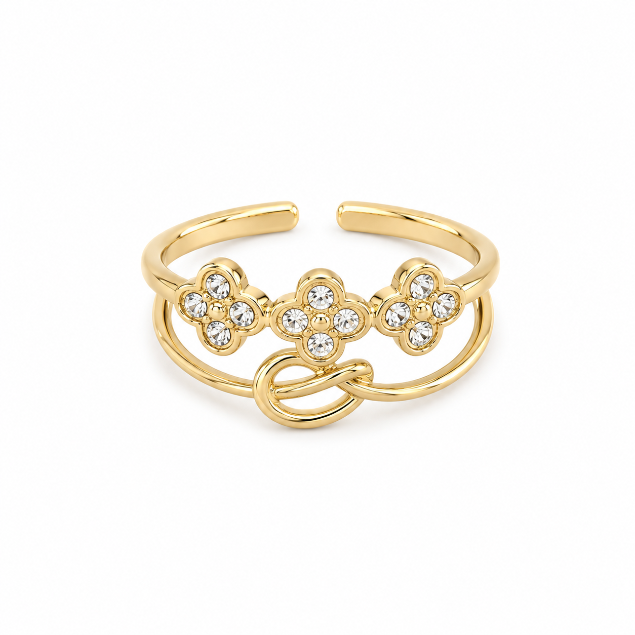 Infinity clover ring
