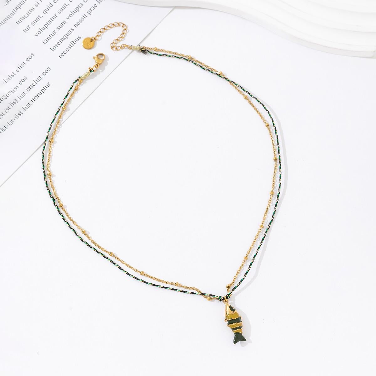 Double fish ketting