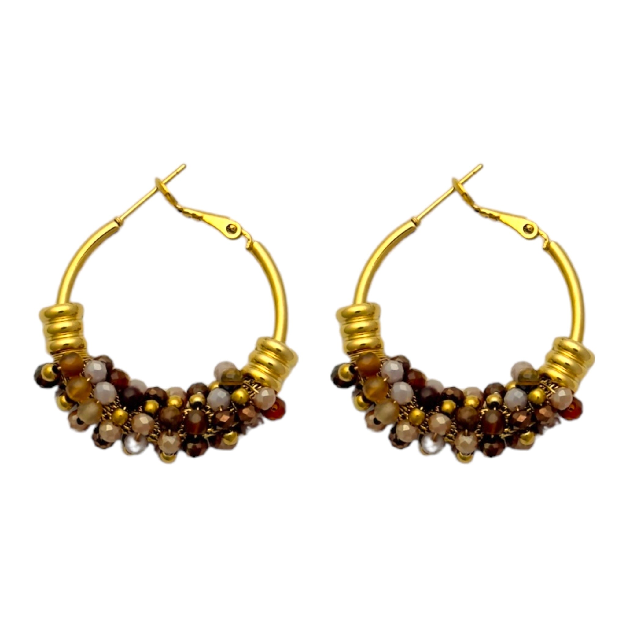 Earrings with beads