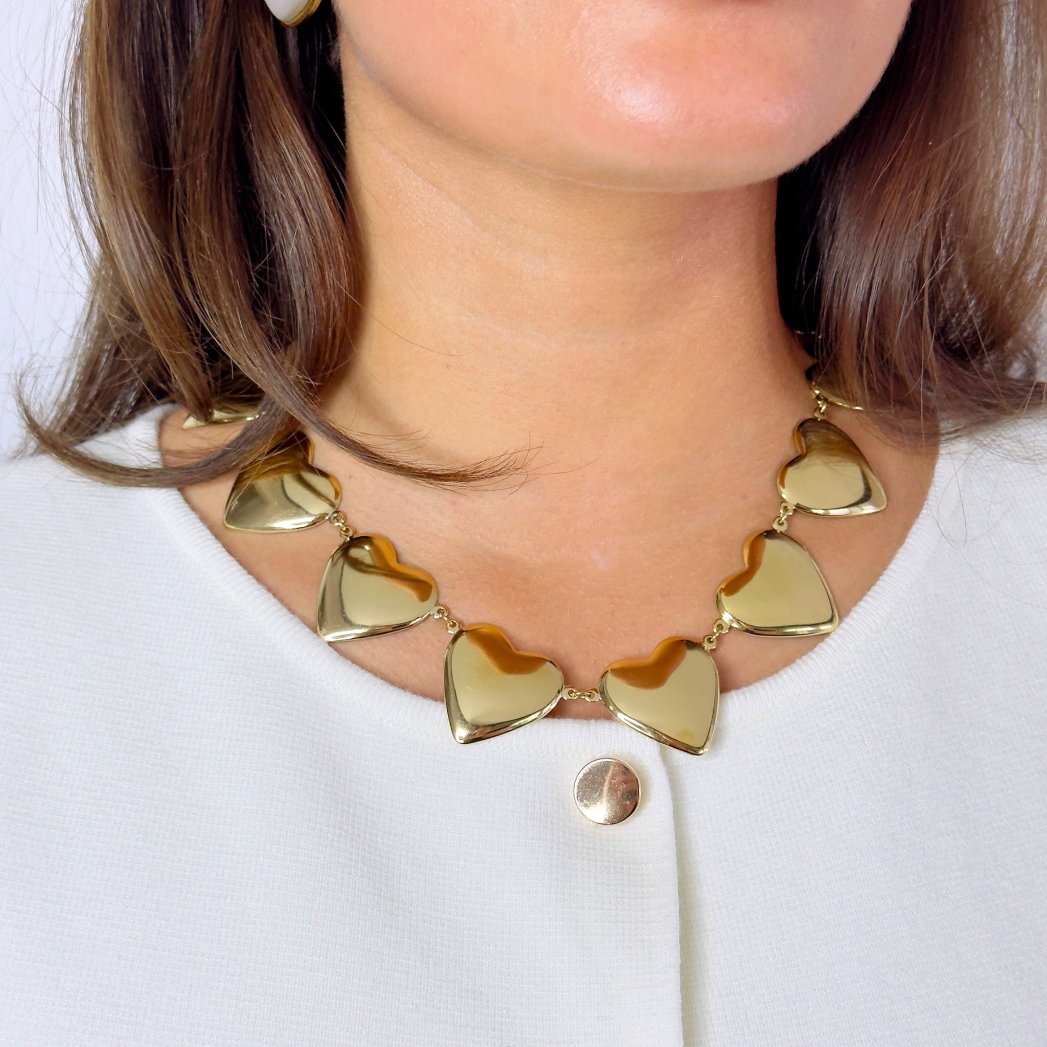 Statement hartjes ketting