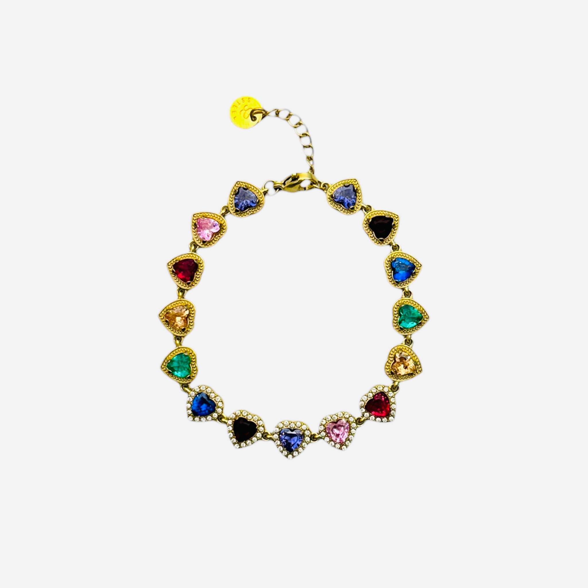 Statement stras hart armband – RVS armband groothandel | SOFIZARE (foto 4)