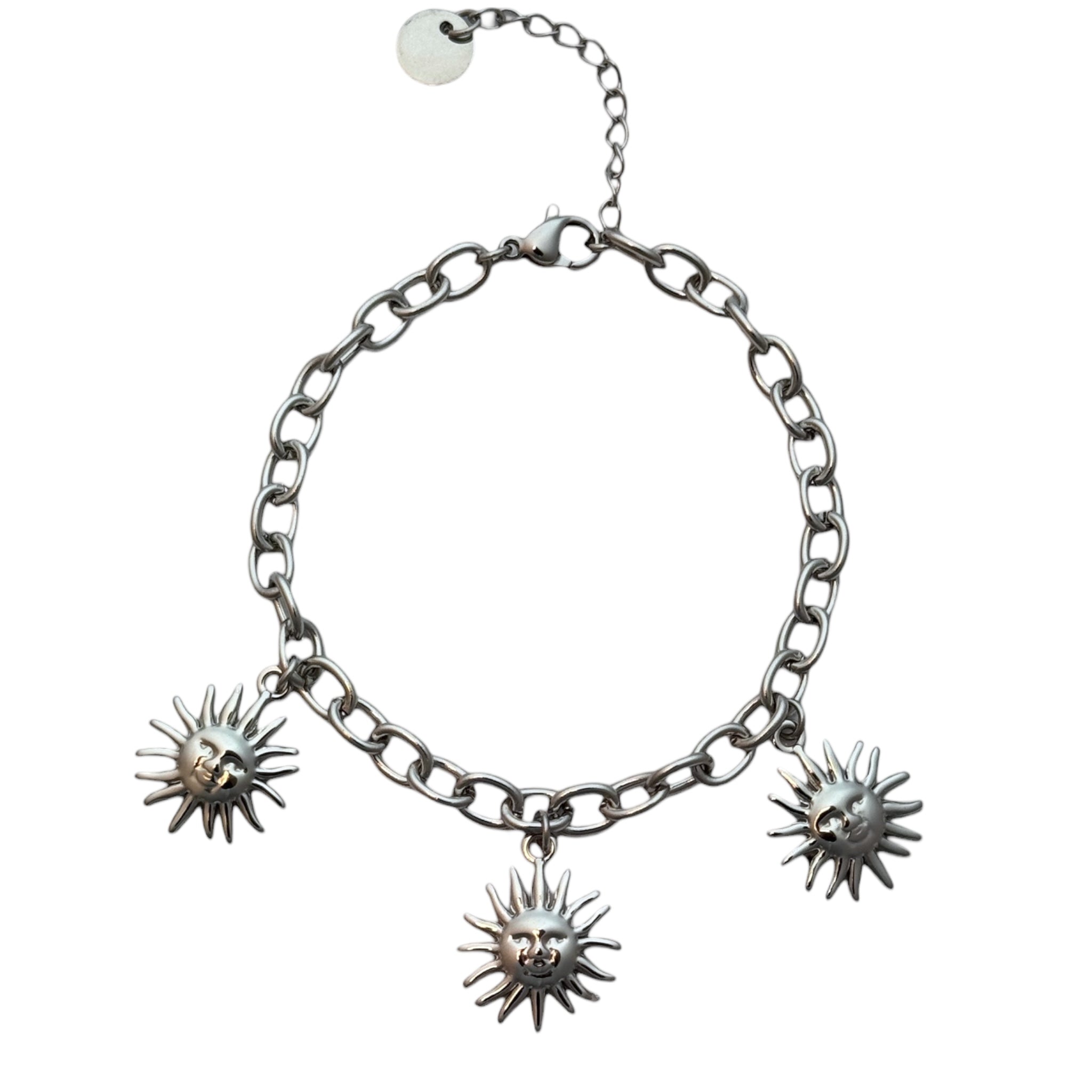 Bracelet with 3 sun charms