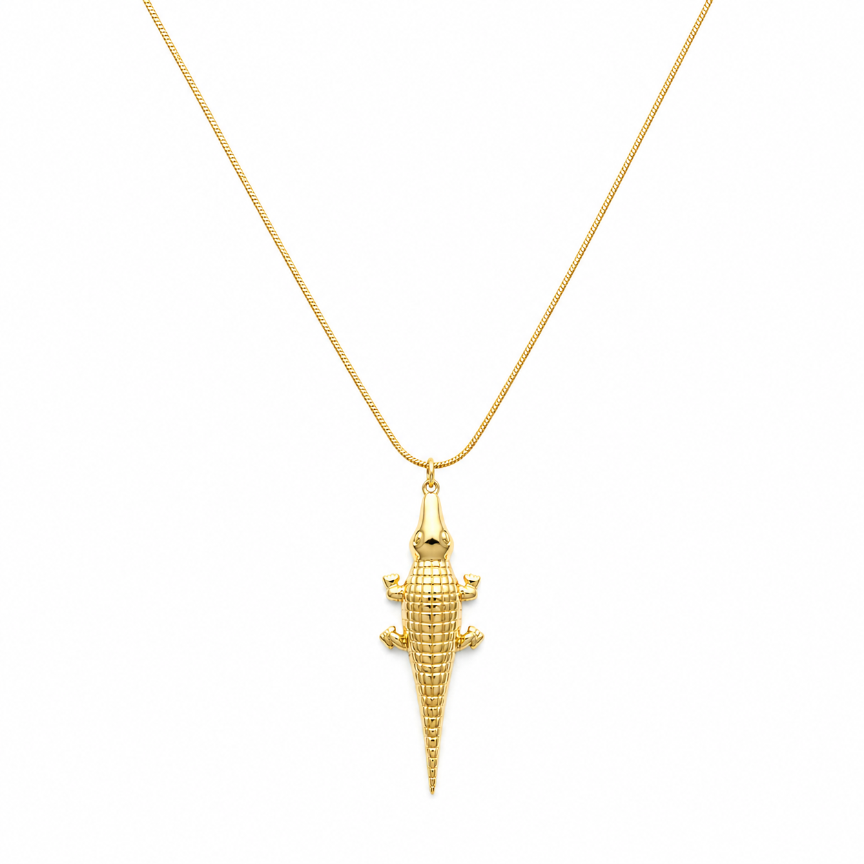 Croco long necklace