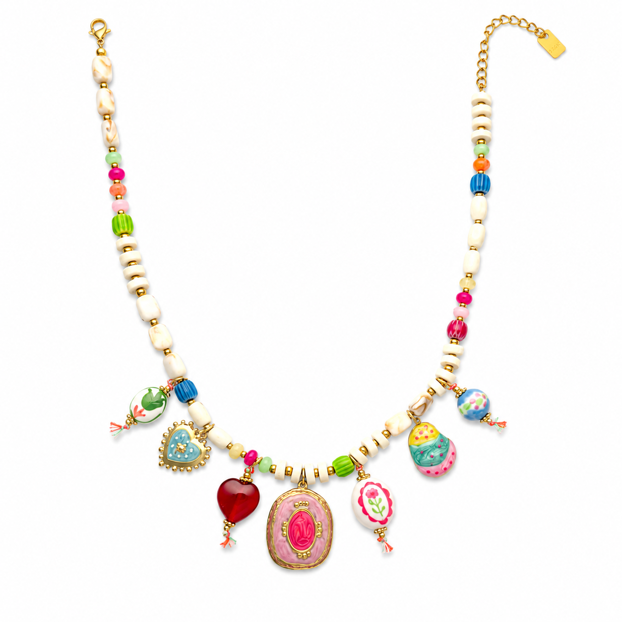 Emblem charm necklace