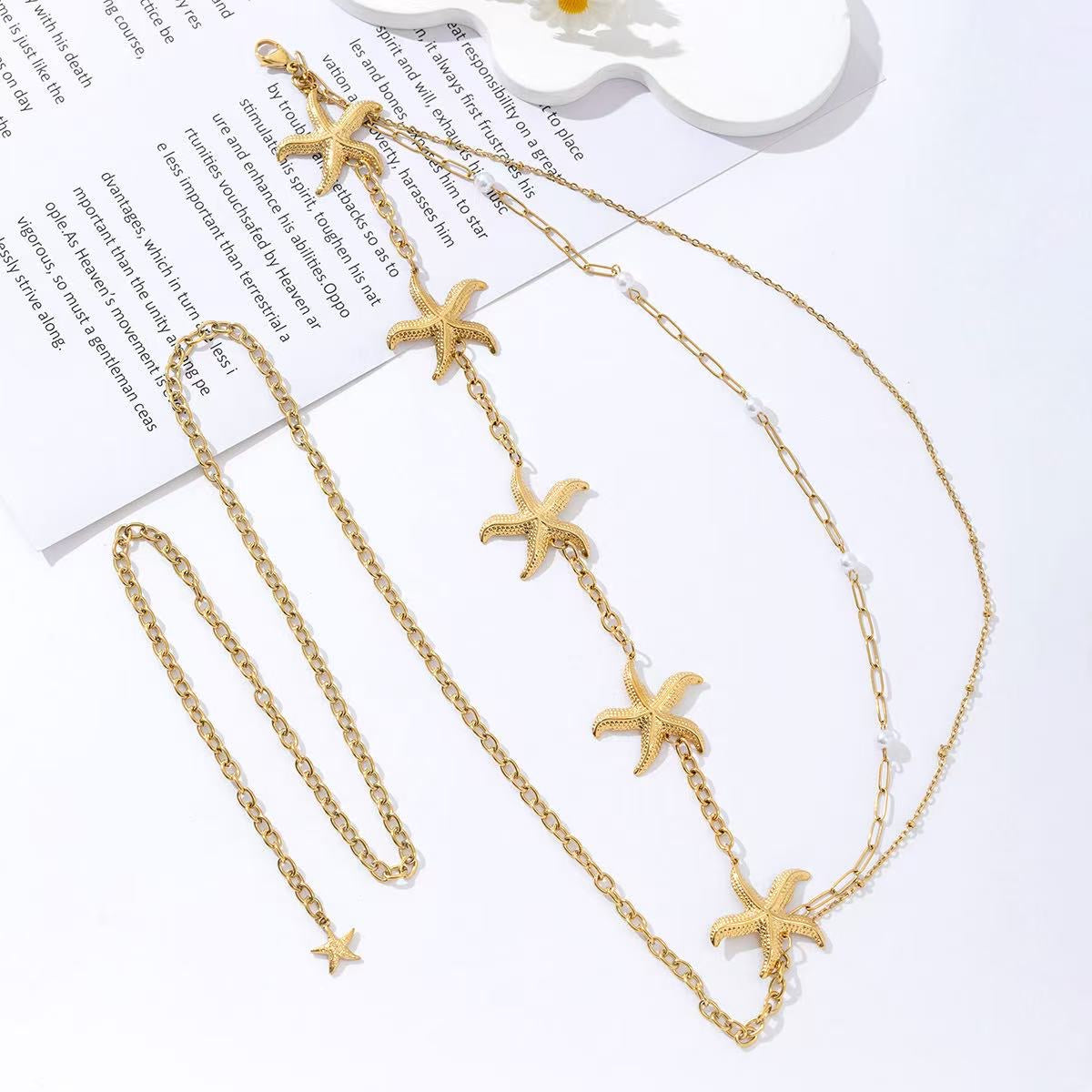 Seastar belly chain