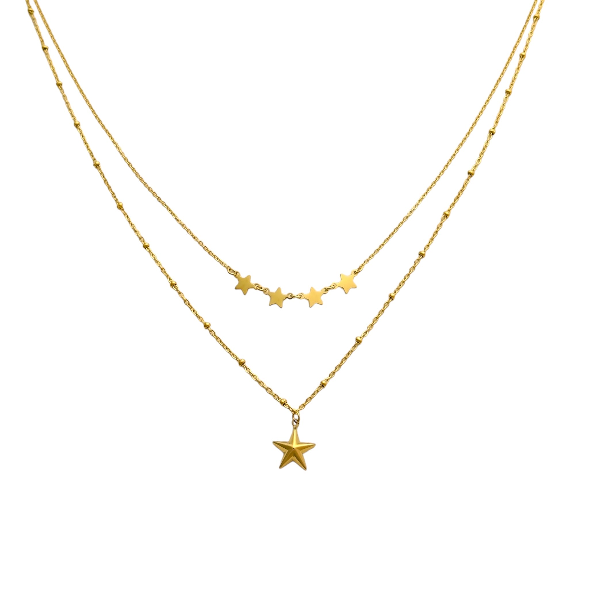 Double star necklace