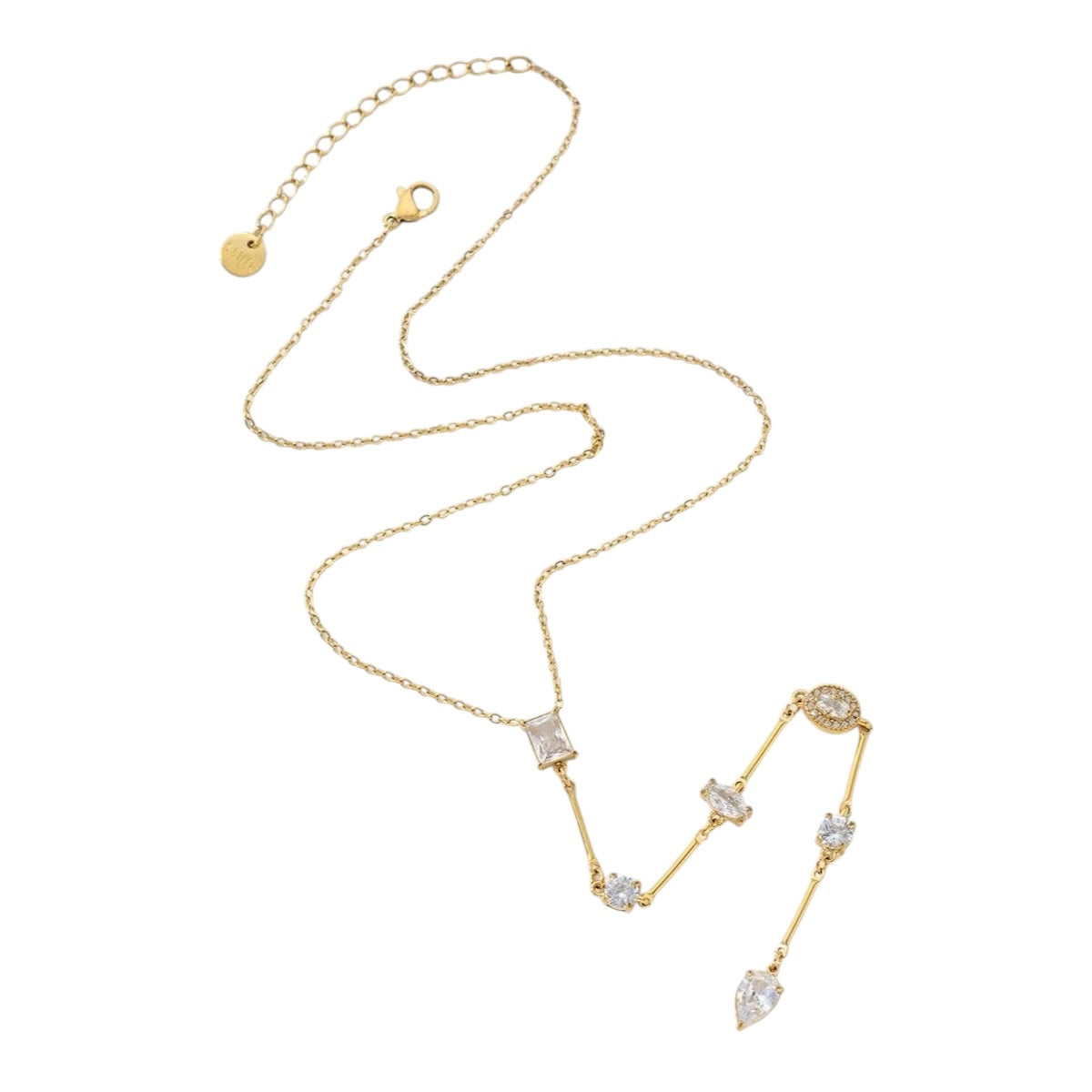 Blox strass Y ketting