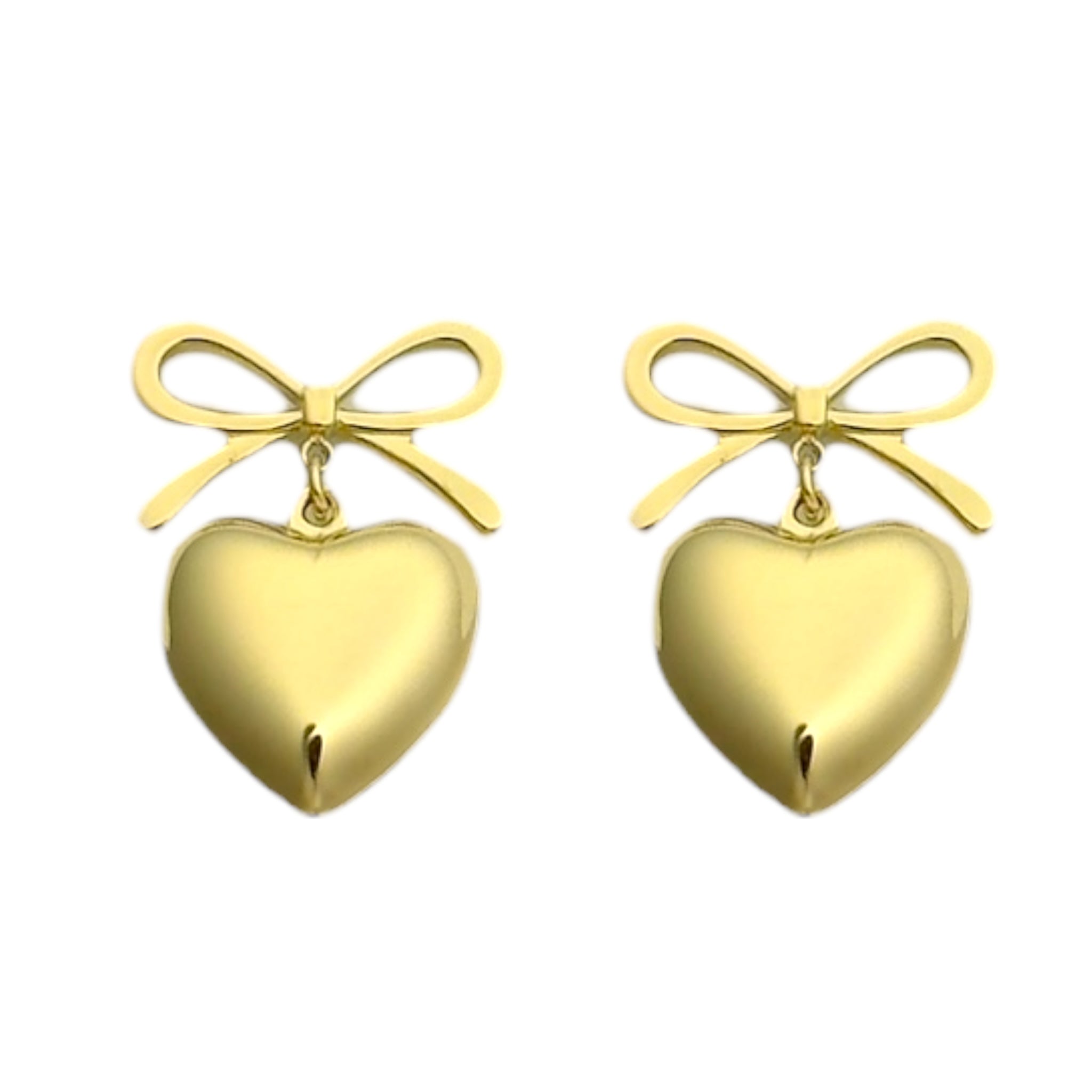 Bow Heart Earrings