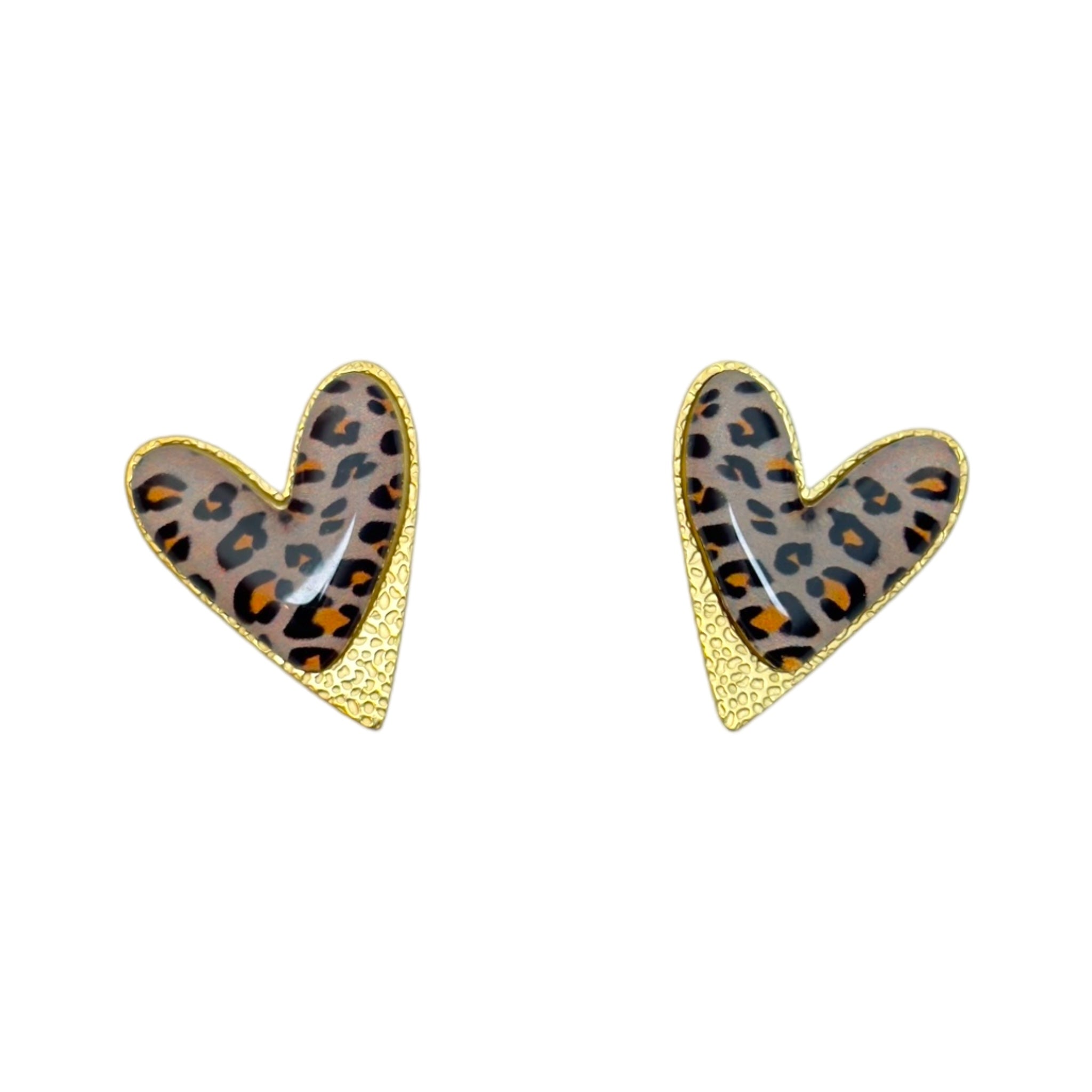 Panther hearts earrings