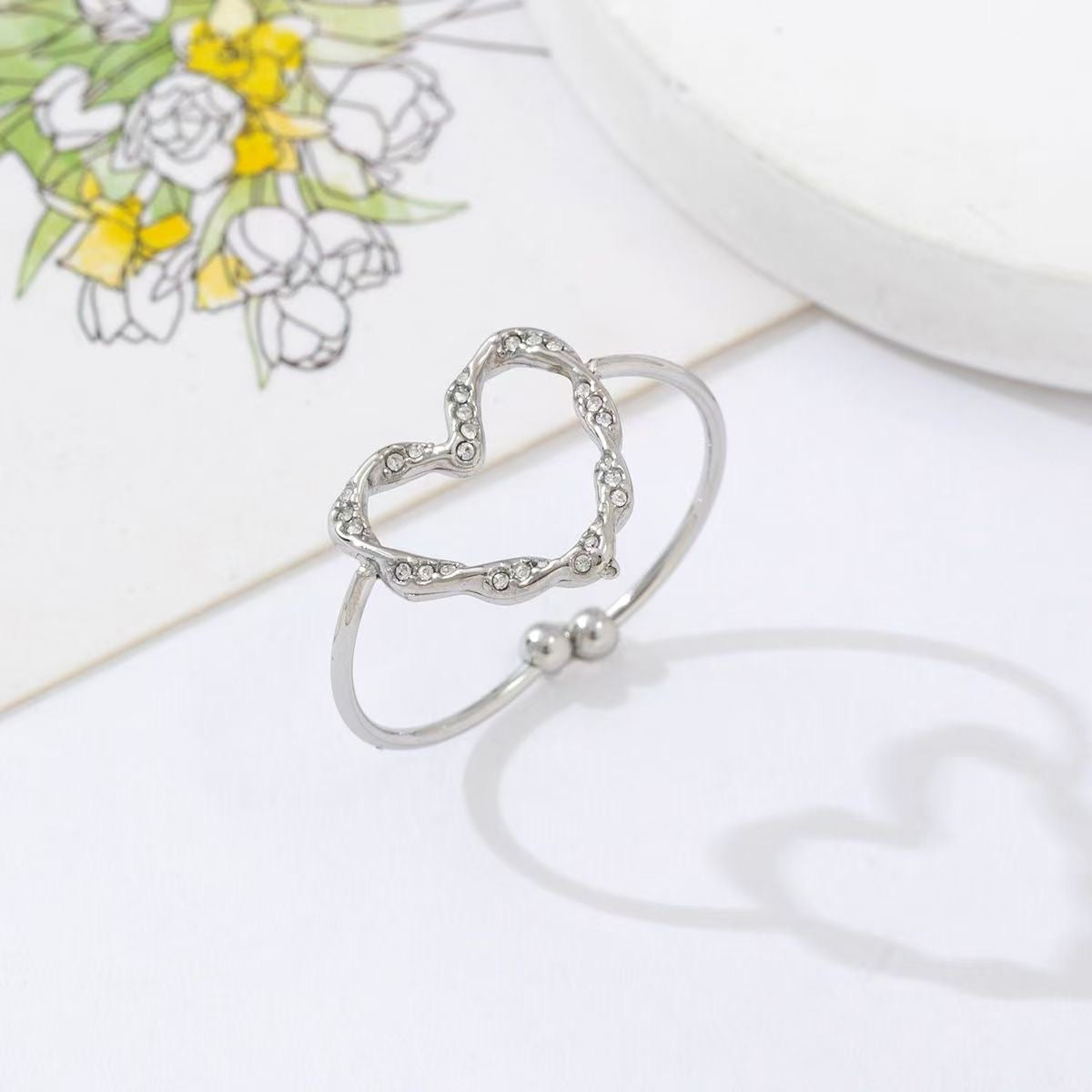 Strassy open hart ring