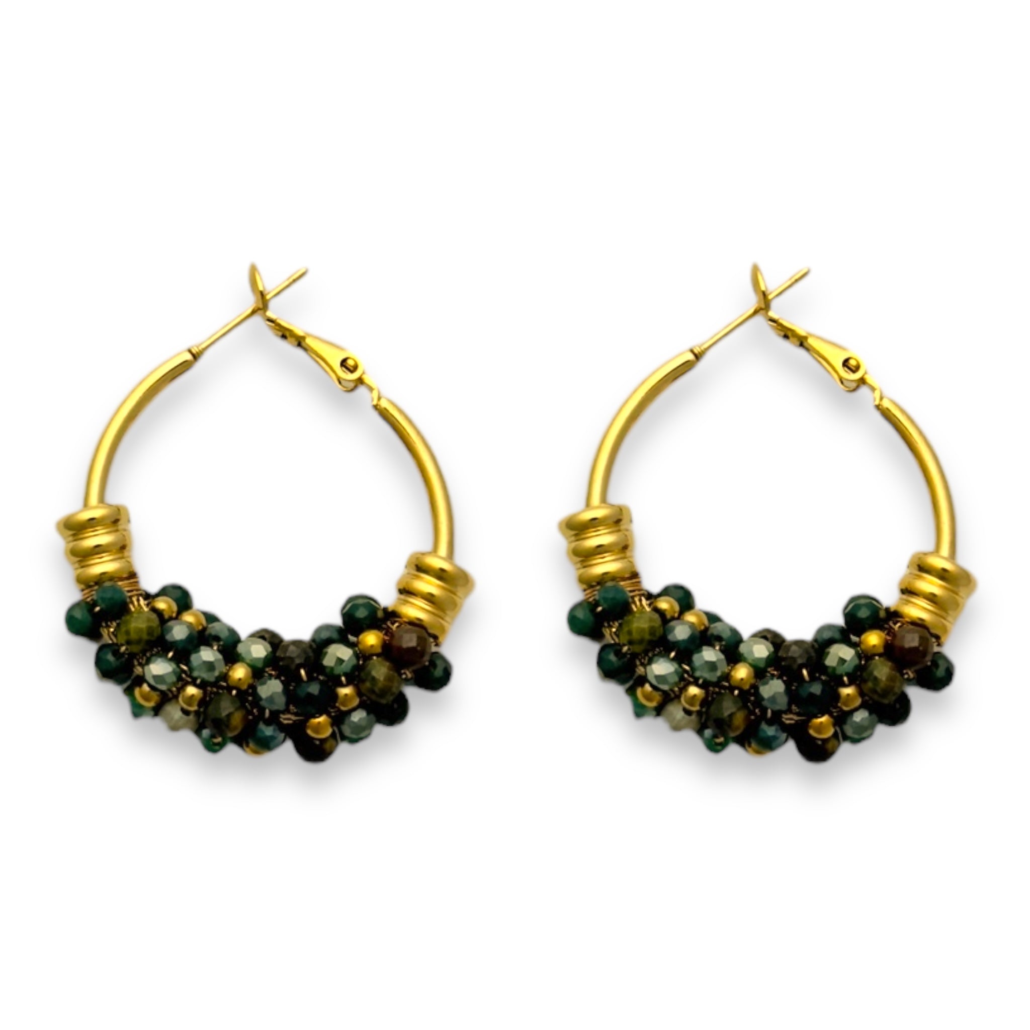 Earrings with beads