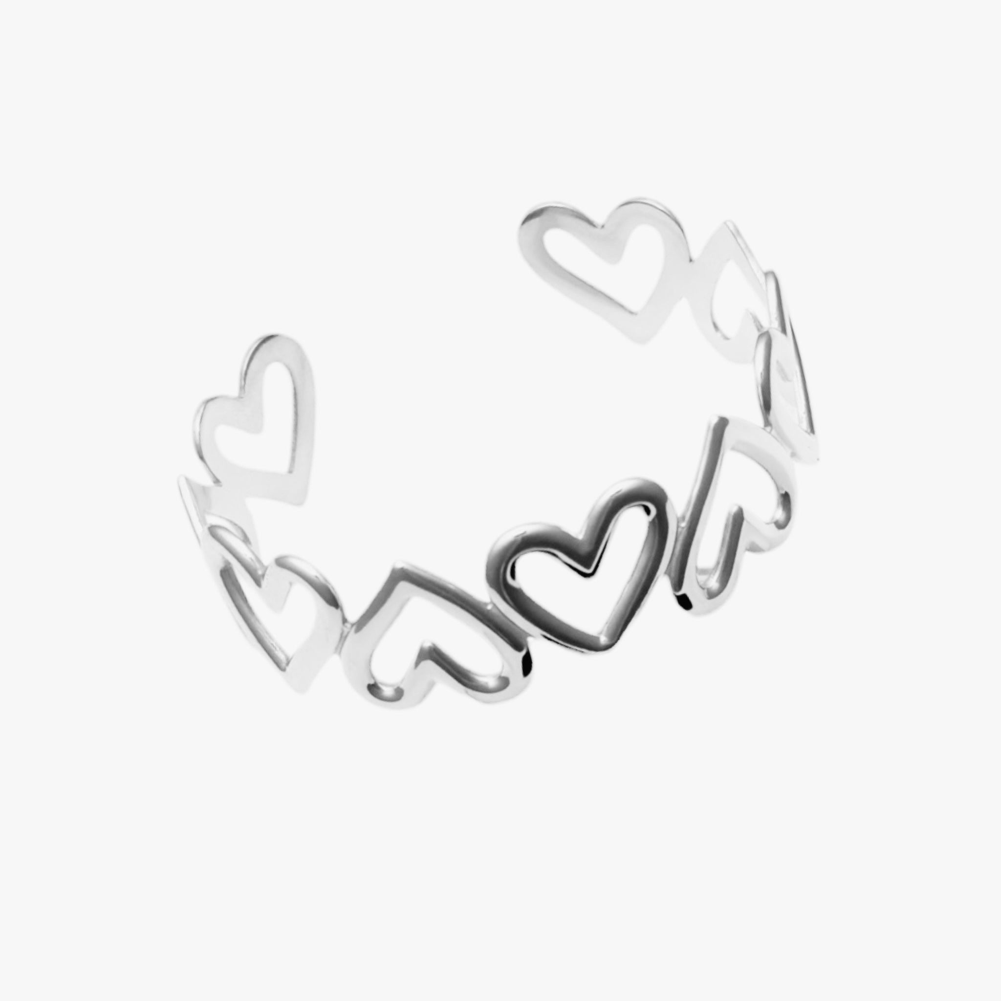 Hearts bangle – RVS armband groothandel | SOFIZARE (foto 2)