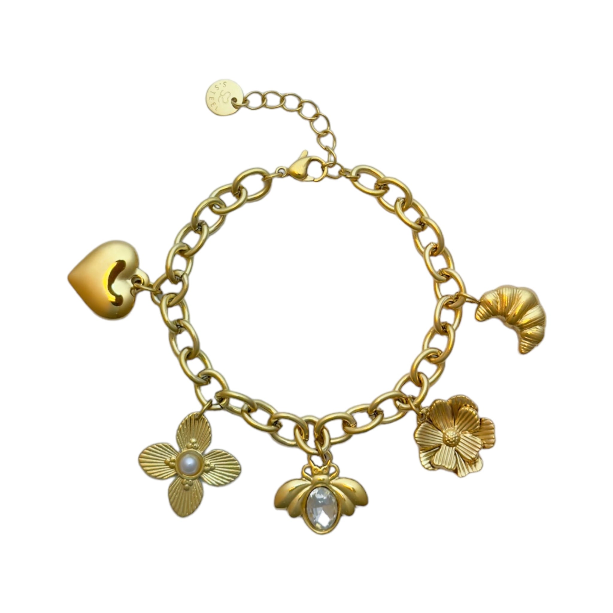 Armband vuurvlieg met bloemen